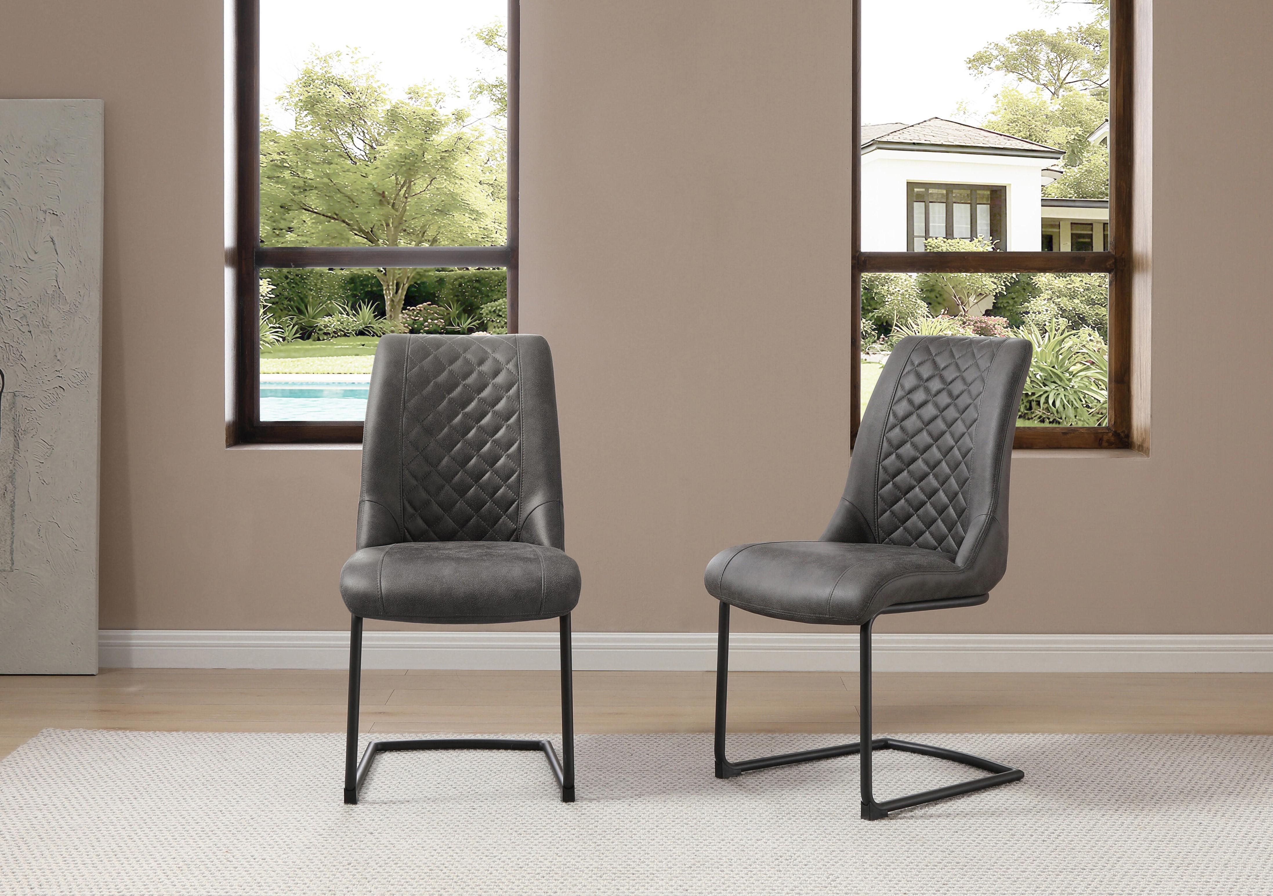 Jayden Set of 4 Faux Leather Cantilever Dining Chairs in  on Furniture Village