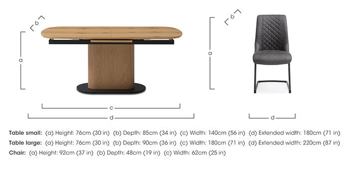 Jayden Pop Up Extending Dining Table and 6 Faux Leather Cantilever Dining Chairs in  on Furniture Village