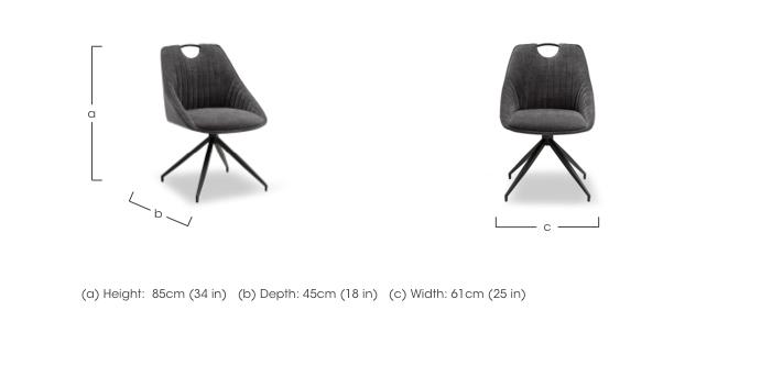 Petra Set of 4 Fabric Swivel Dining Chairs in  on Furniture Village