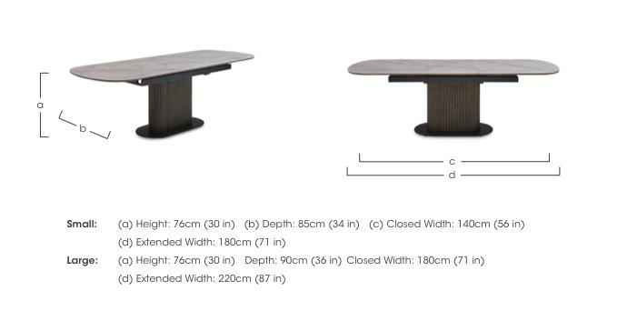 Petra Pop Up Extending Dining Table in  on Furniture Village