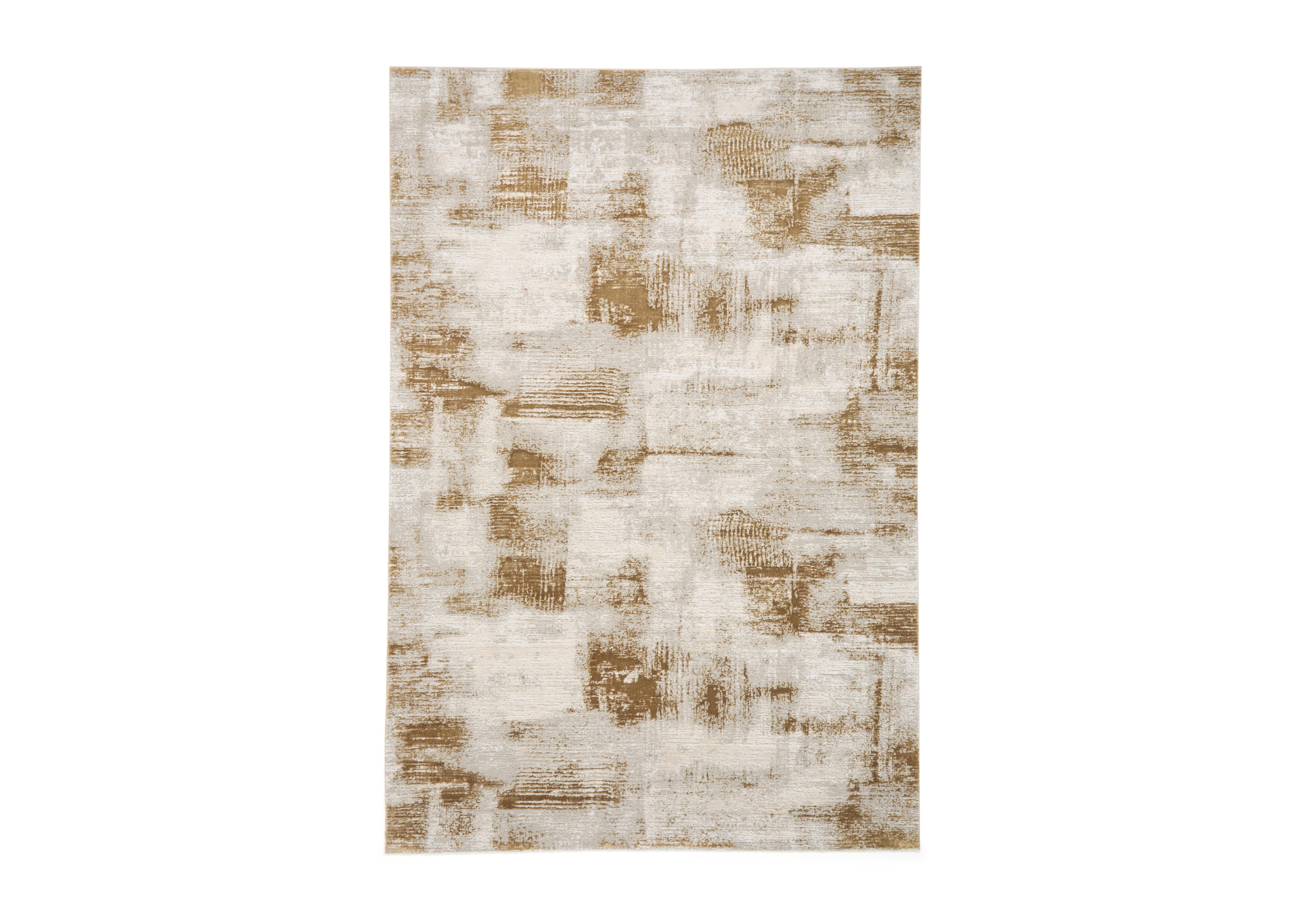 Penta Lavatus Rug in Gold on Furniture Village