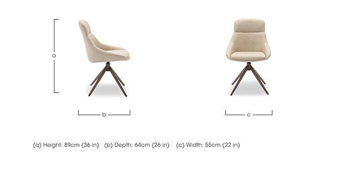 Arno Set of 4 Faux Leather Swivel Dining Chairs in  on Furniture Village