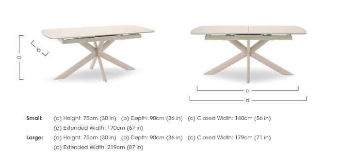 Tino Pop Up Extending Dining Table in  on Furniture Village