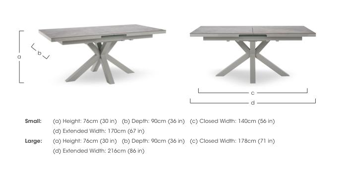 Fumo Pop Up Extending Dining Table in  on Furniture Village