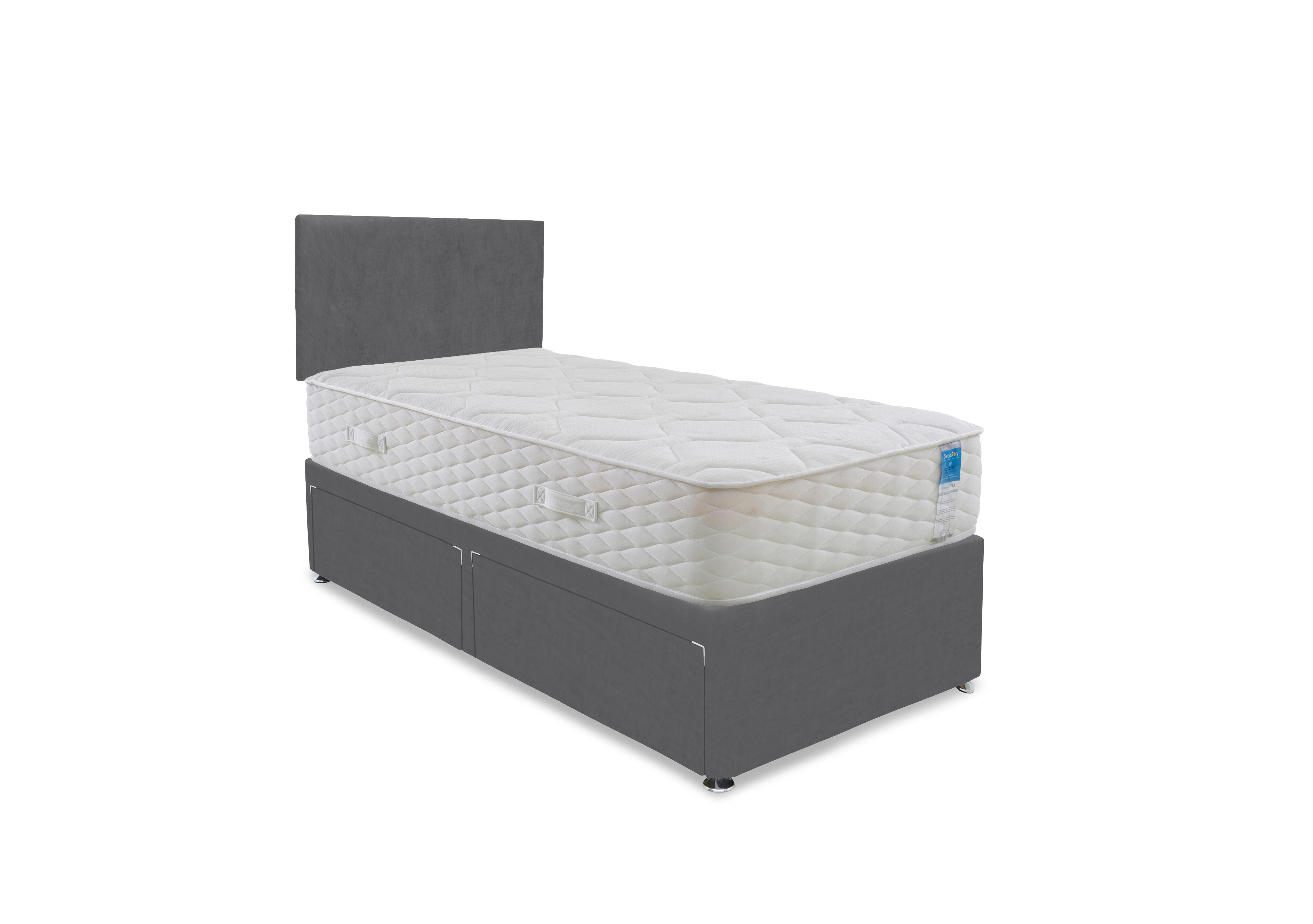 Memory Plus Divan Set in Plush Dark Grey on Furniture Village