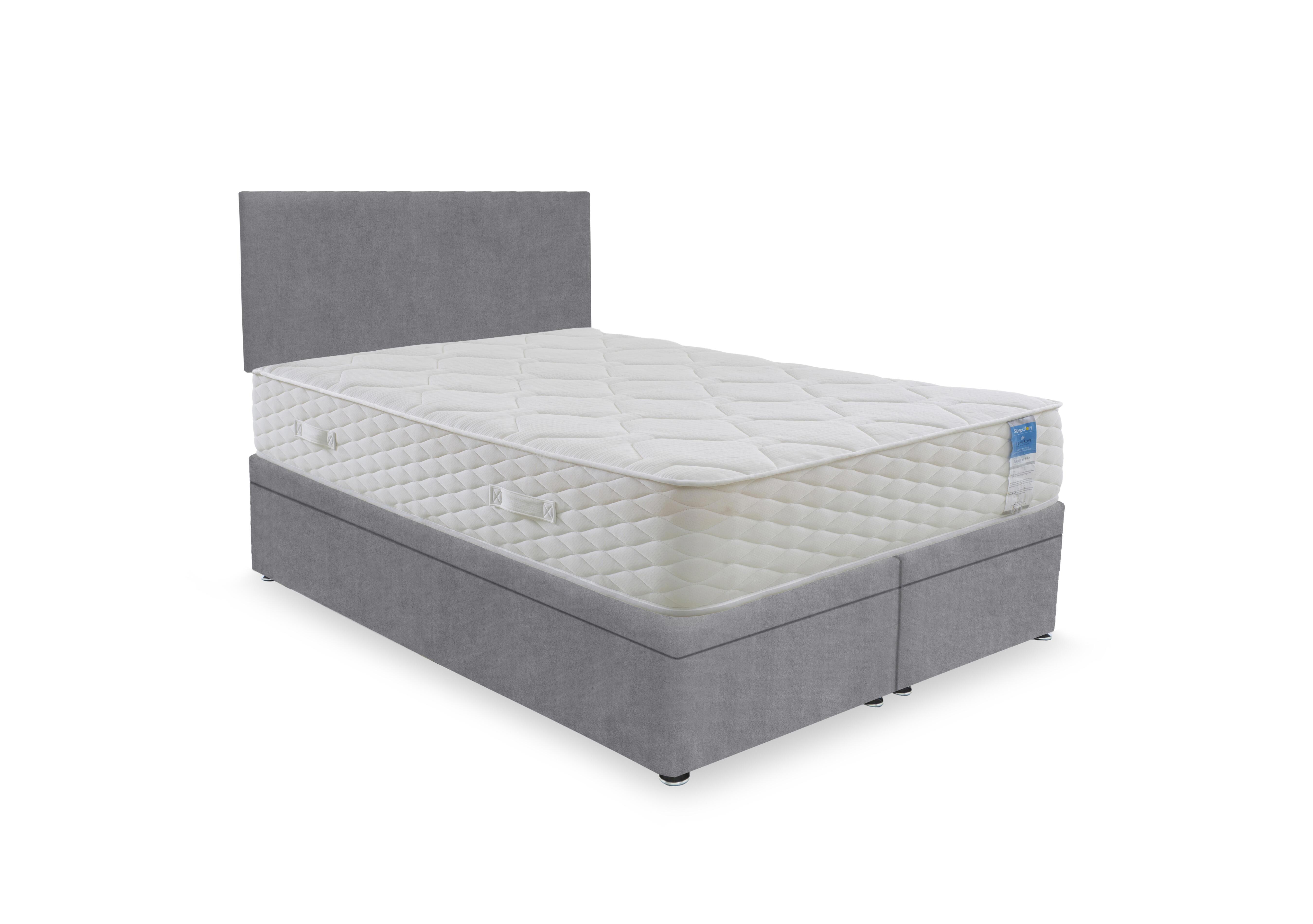 Memory Plus Electric End Lift Ottoman Divan Set in Plain Diamond on Furniture Village