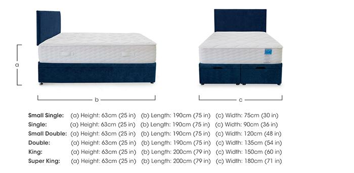 Memory Plus End Lift Ottoman Divan Set in  on Furniture Village