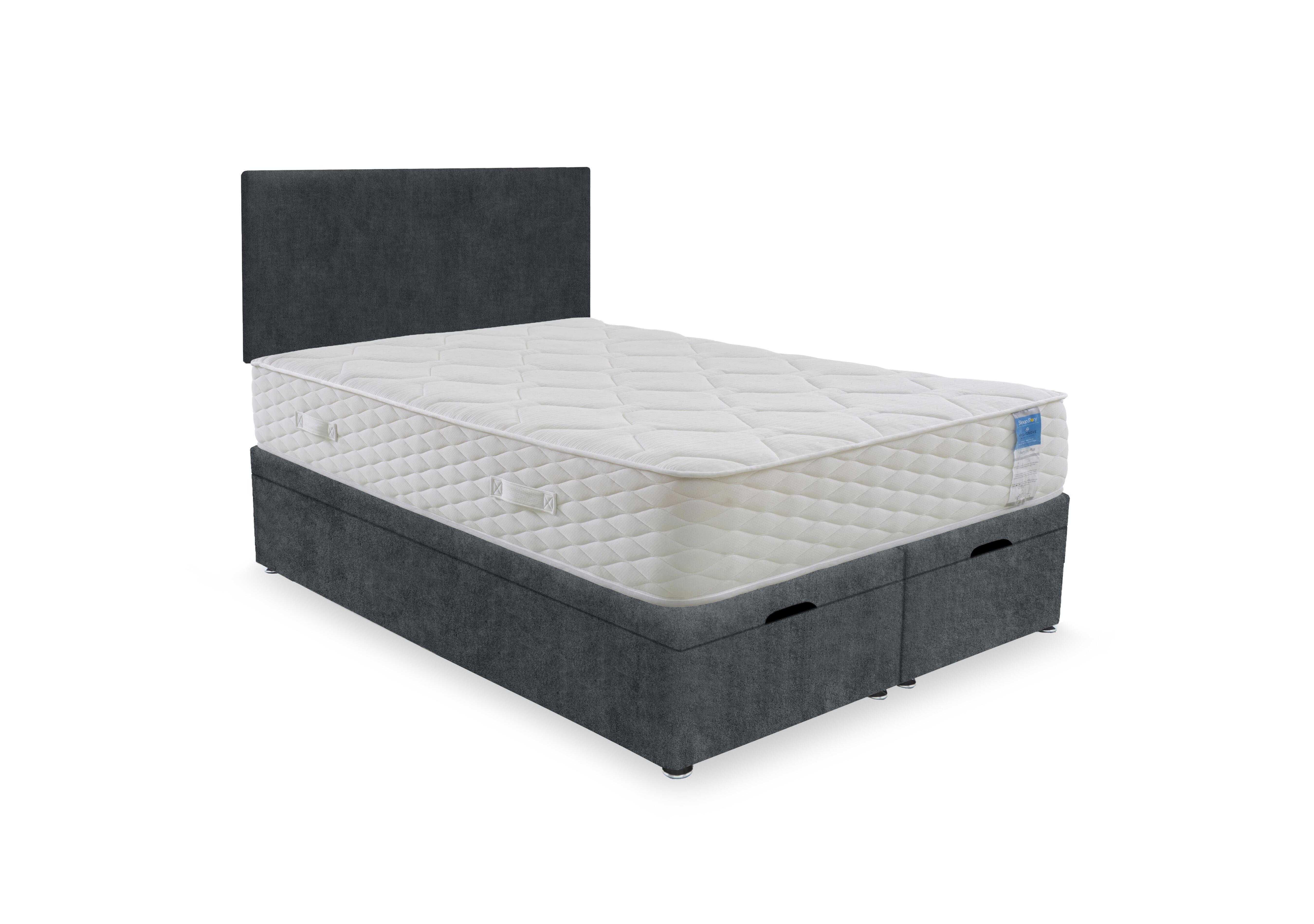 Memory Plus End Lift Ottoman Divan Set in Plain Onyx on Furniture Village