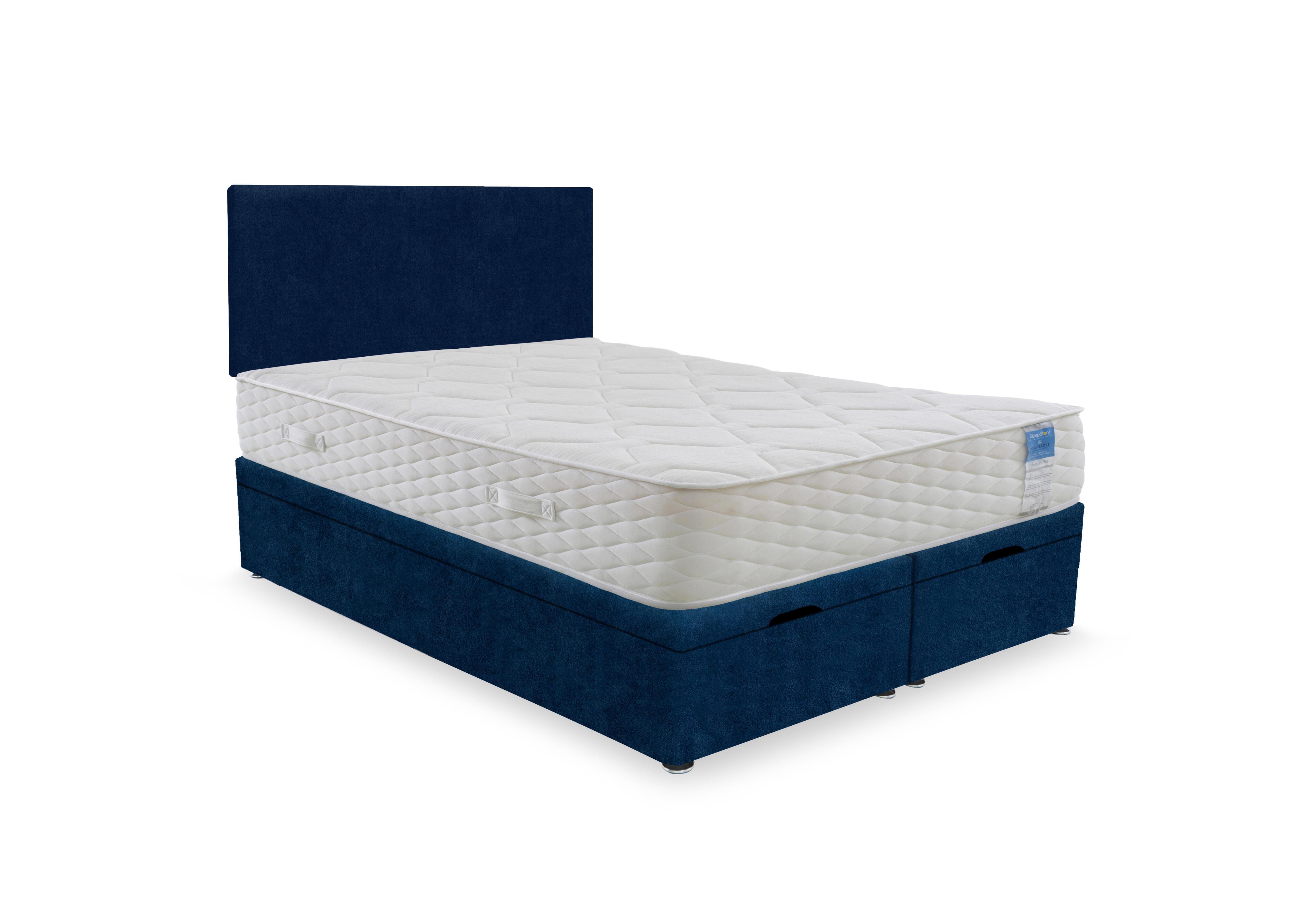 Memory Plus End Lift Ottoman Divan Set in Plain Sapphire on Furniture Village