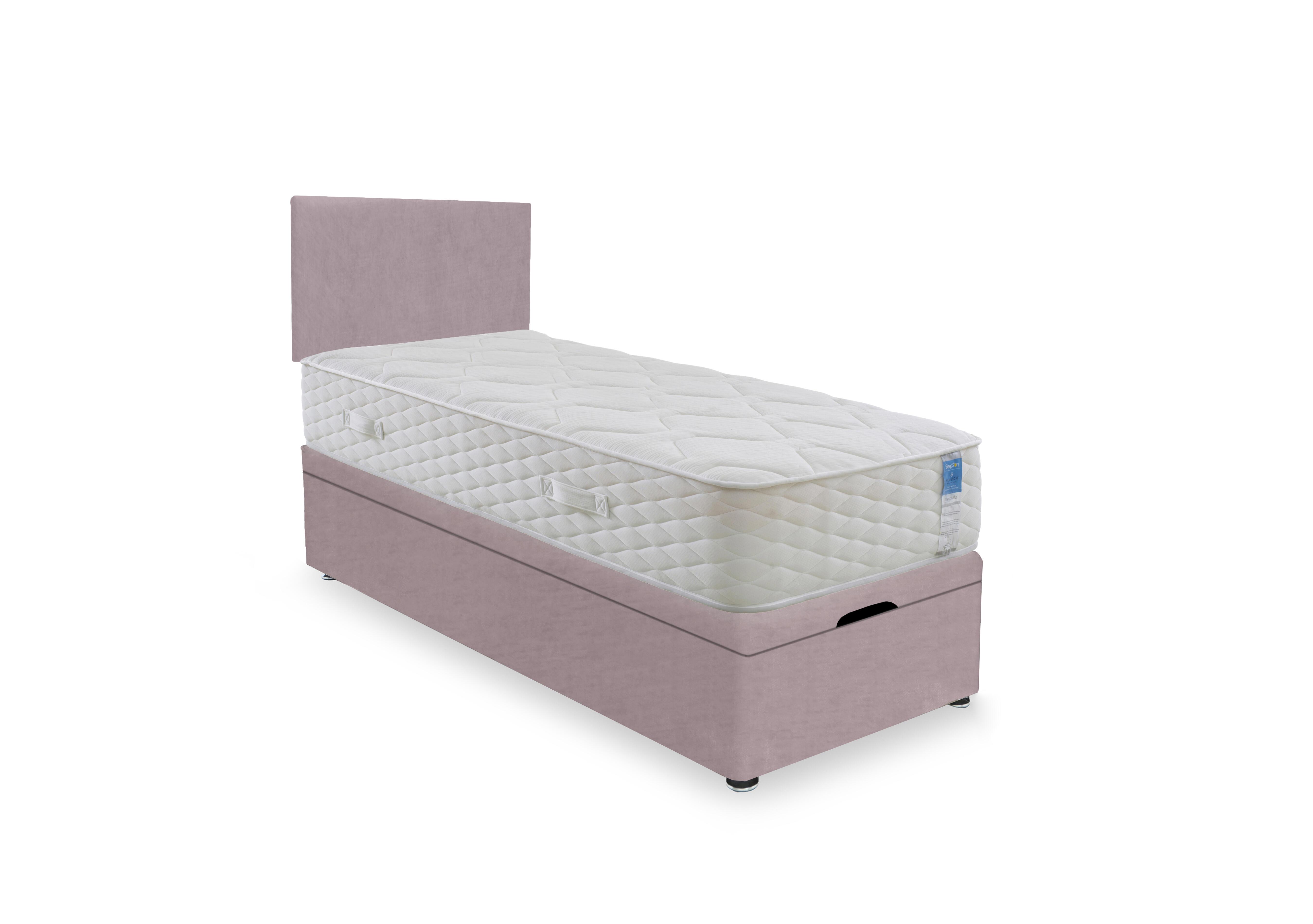 Memory Plus End Lift Ottoman Divan Set in Plush Lilac on Furniture Village