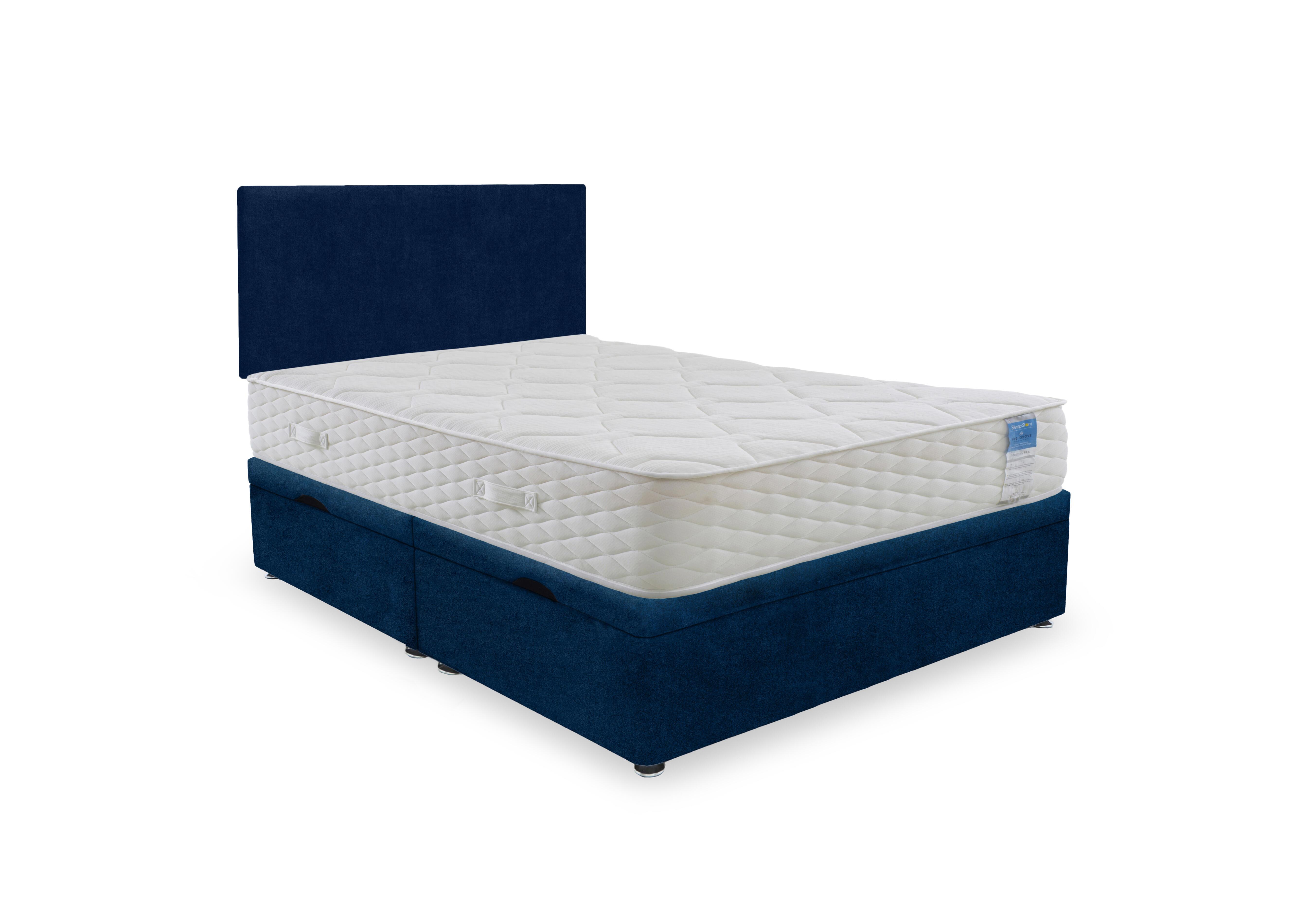 Memory Plus Side Lift Ottoman Divan Set in Plain Sapphire on Furniture Village
