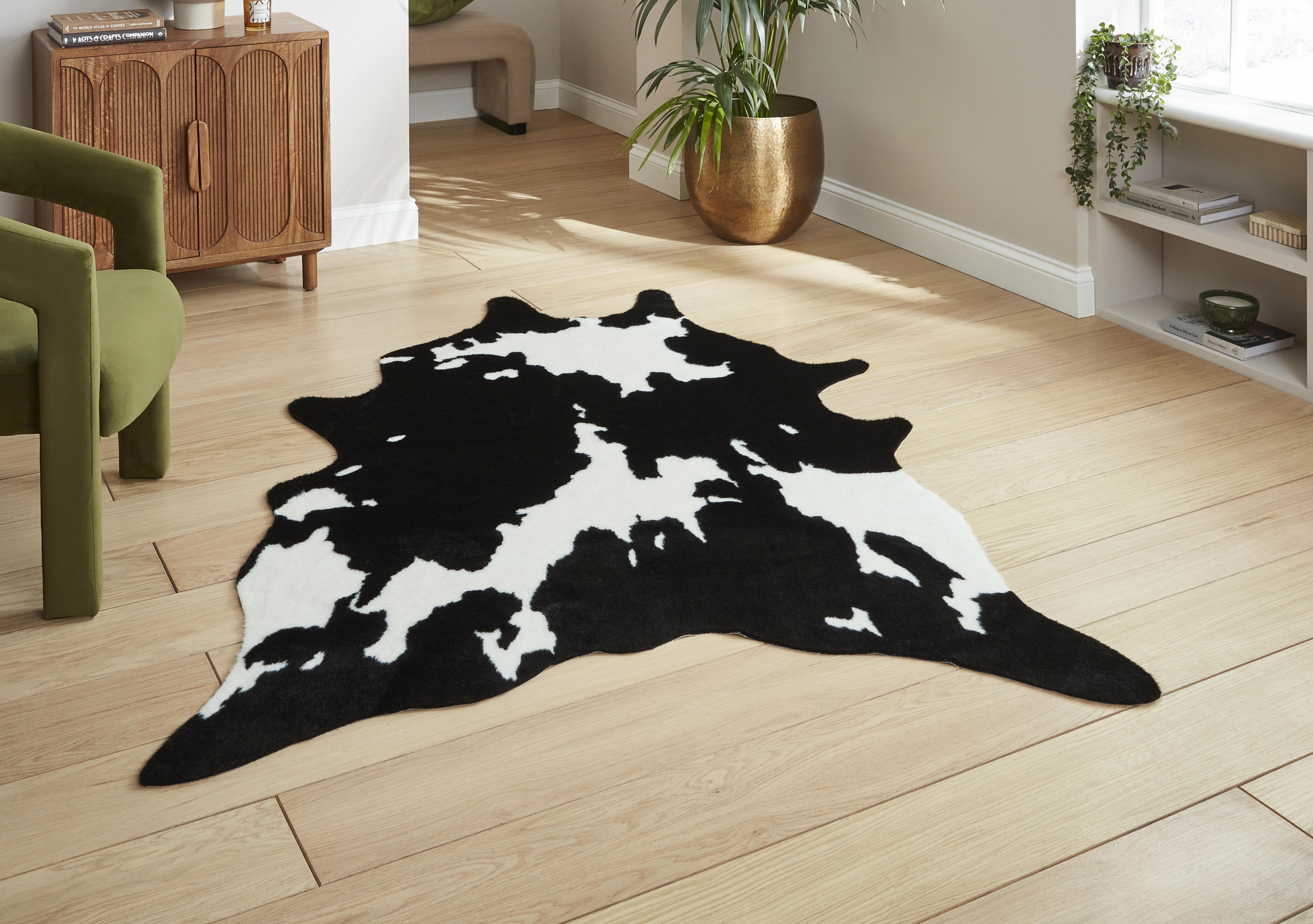 Faux Fur Cow Rug in  on Furniture Village