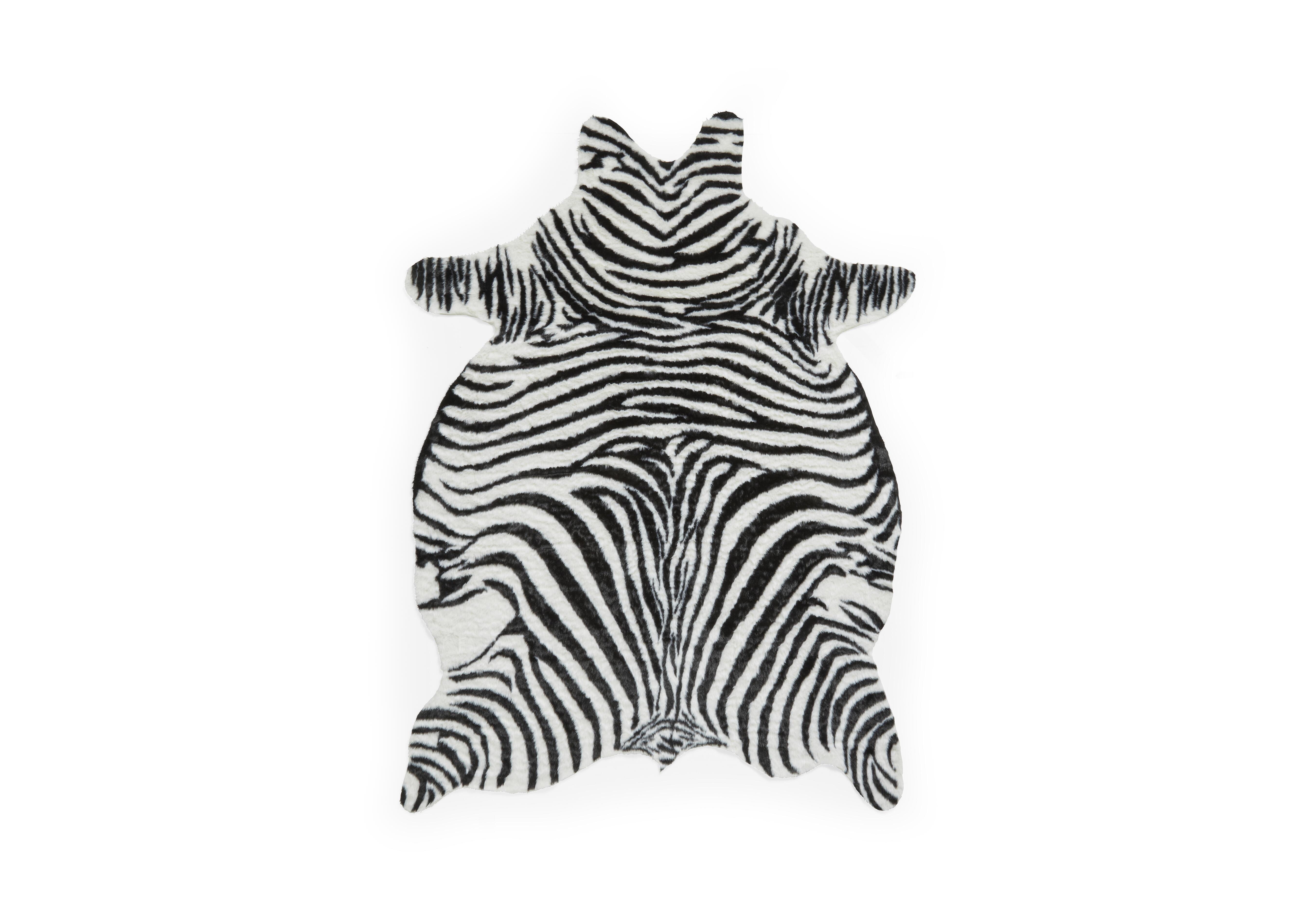 Faux Fur Zebra Rug in  on Furniture Village