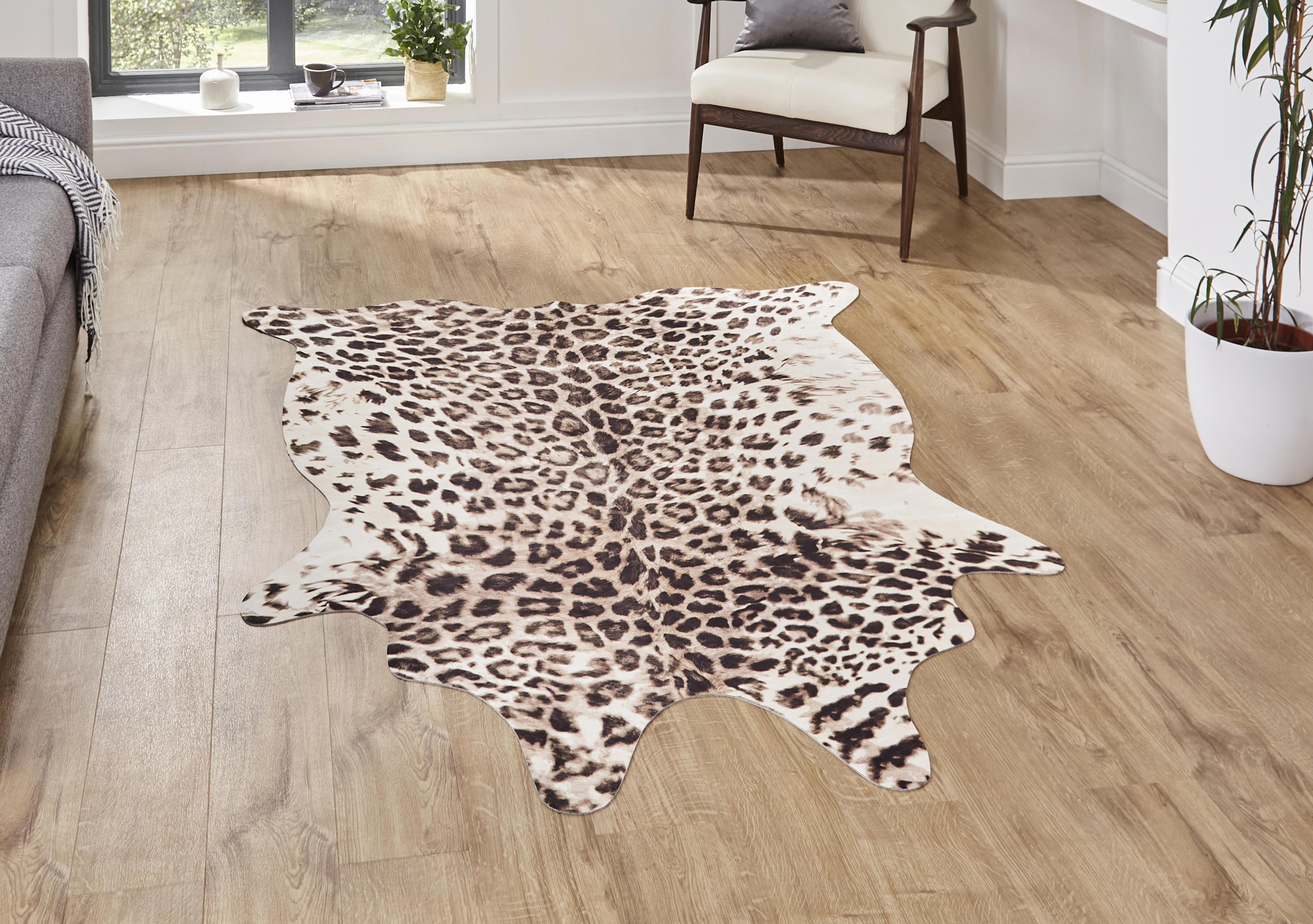 Faux Leopard Print Rug in  on Furniture Village