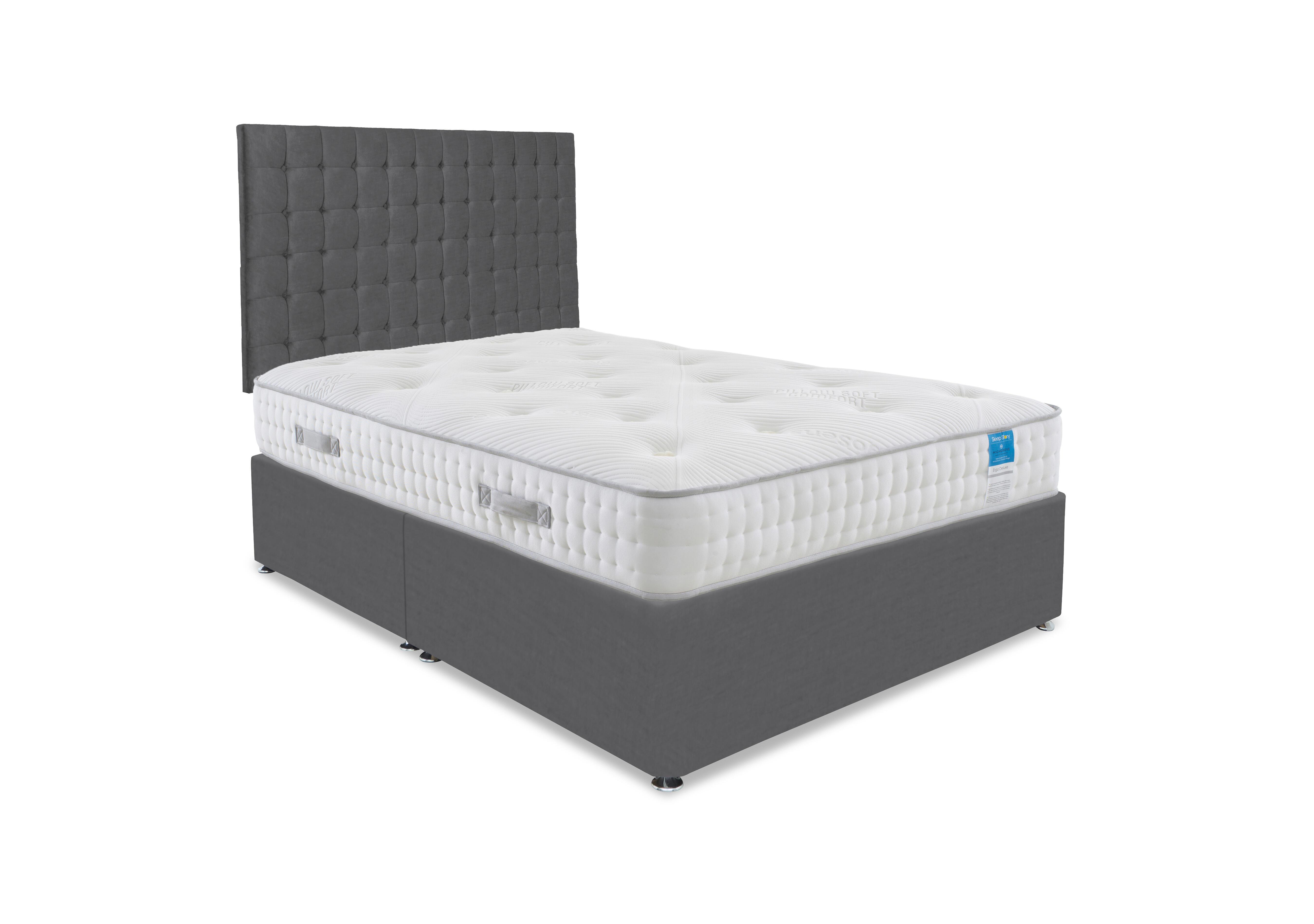 Ergo Deluxe Divan Set in Plush Dark Grey on Furniture Village