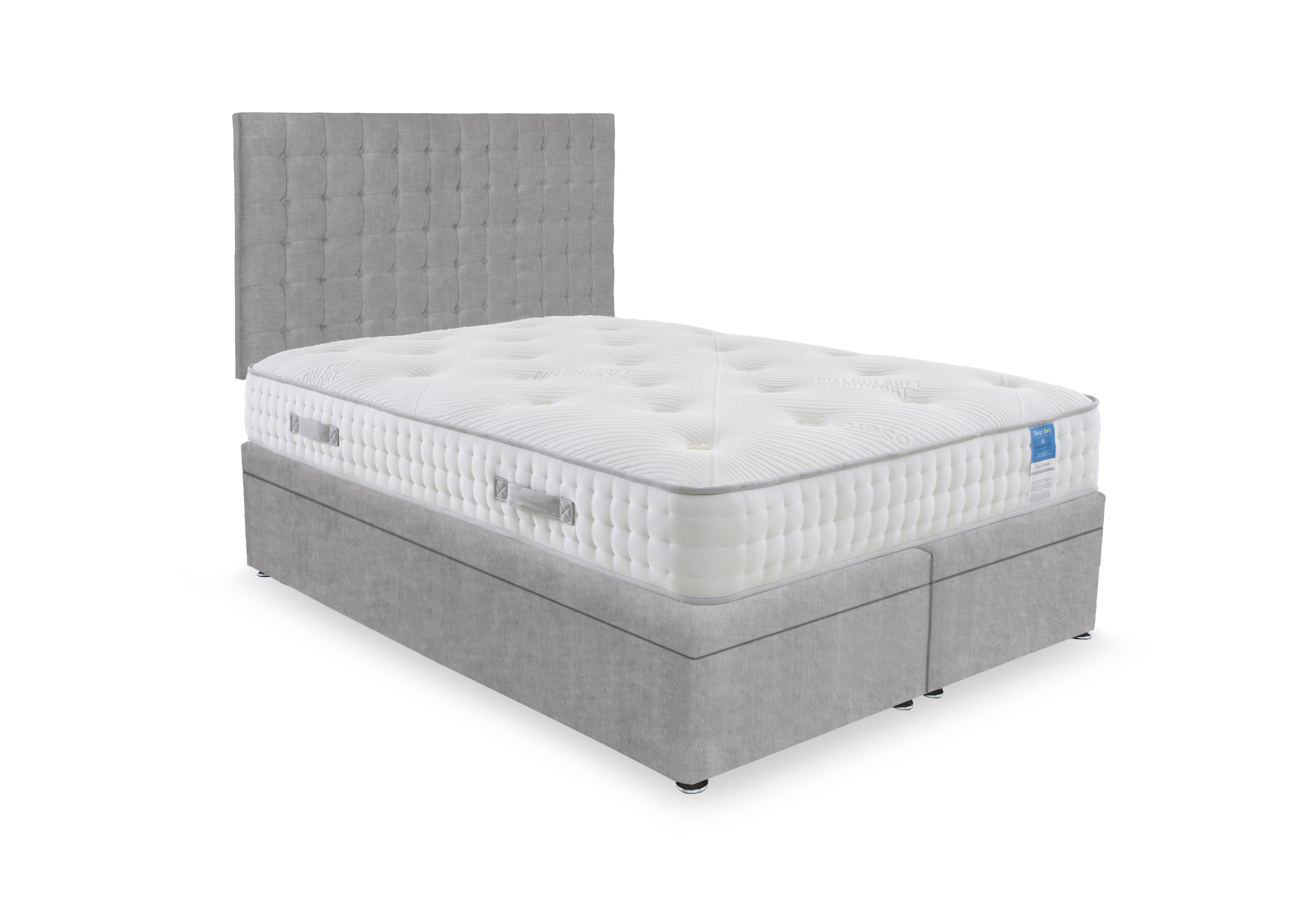Ergo Deluxe Electric End Lift Ottoman Divan Set in Lace Dolphin on Furniture Village