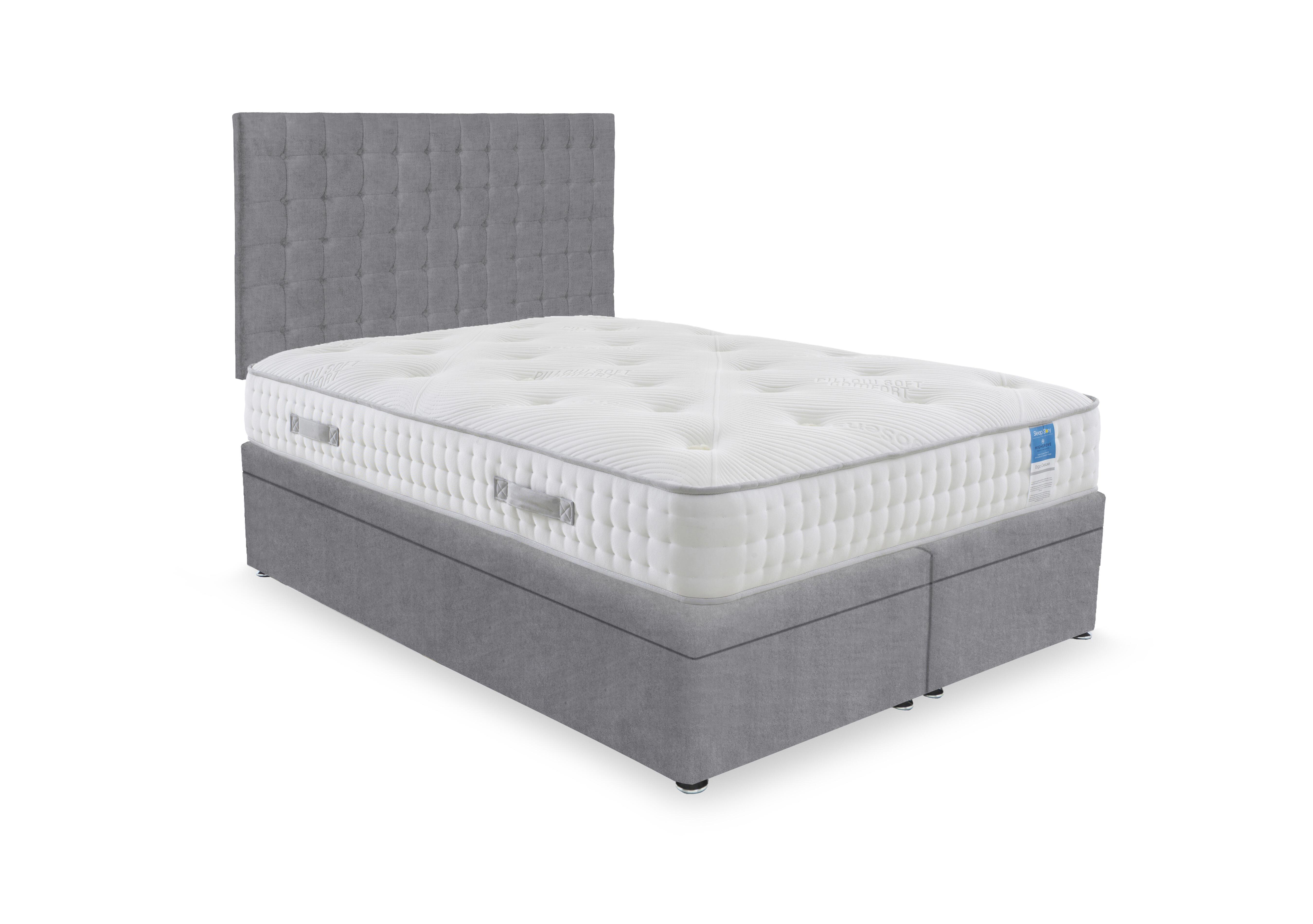 Ergo Deluxe Electric End Lift Ottoman Divan Set in Plain Diamond on Furniture Village