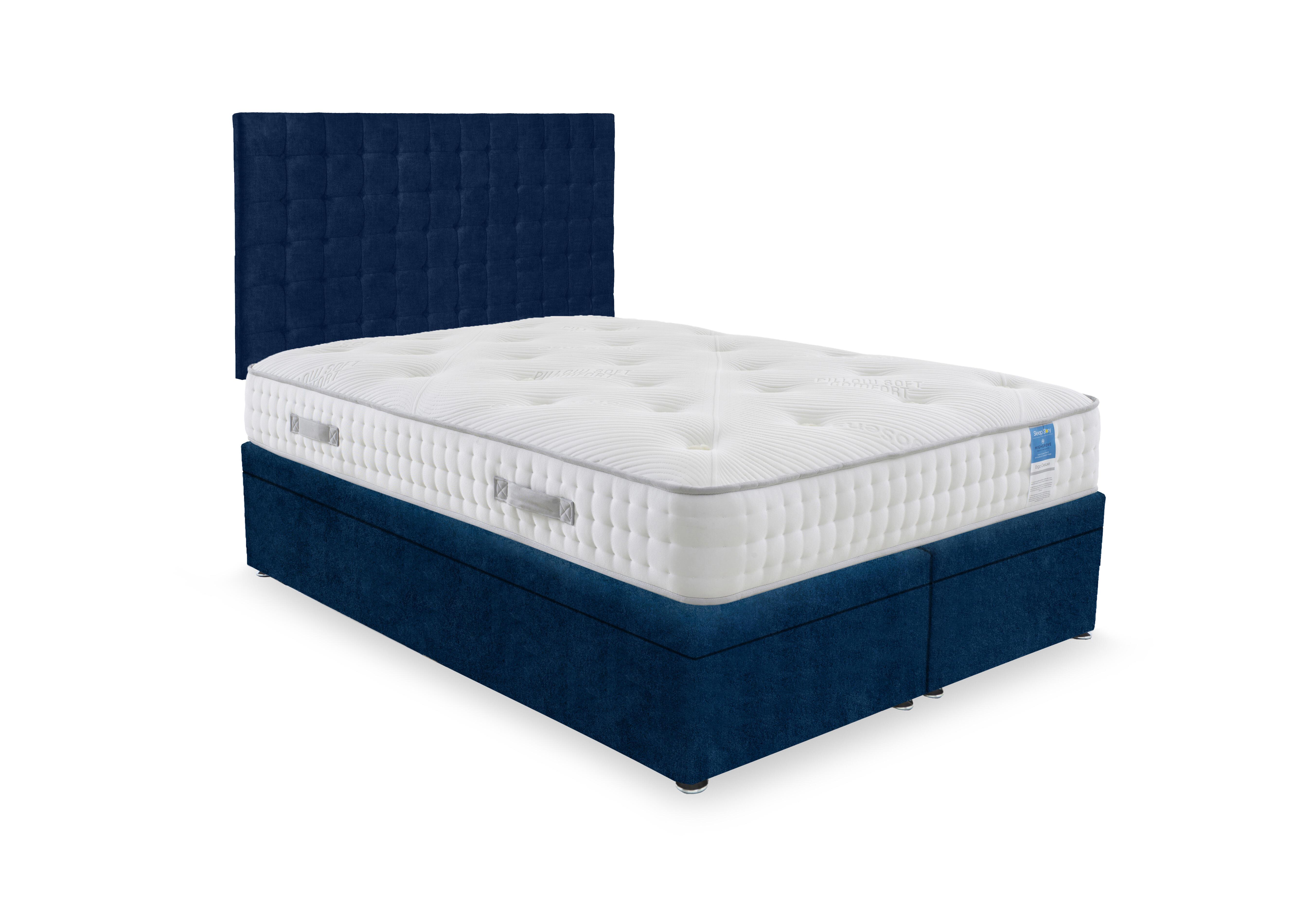 Ergo Deluxe Electric End Lift Ottoman Divan Set in Plain Sapphire on Furniture Village