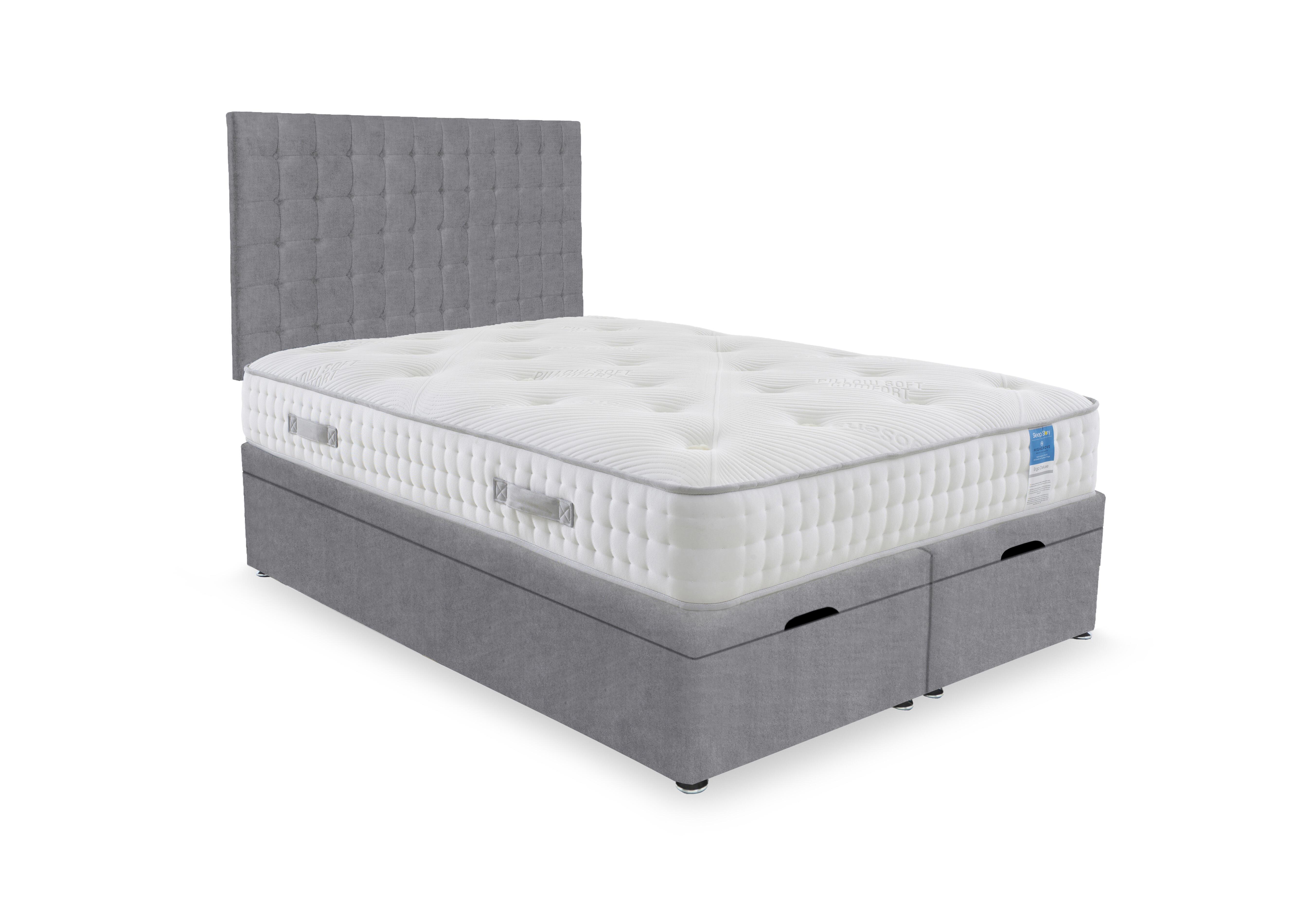 Ergo Deluxe End Lift Ottoman Divan Set in Plain Diamond on Furniture Village