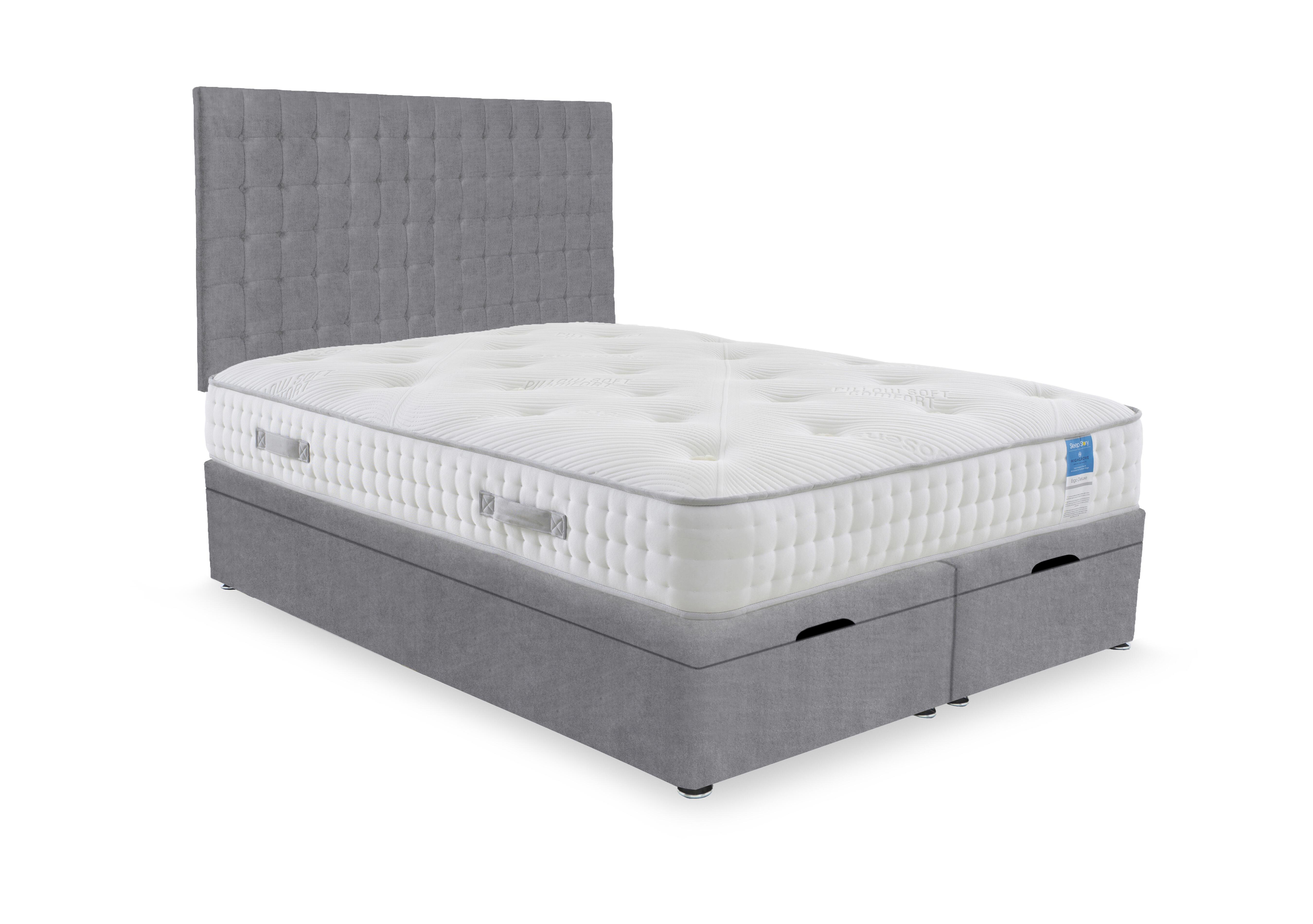 Ergo Deluxe End Lift Ottoman Divan Set in Plain Diamond on Furniture Village