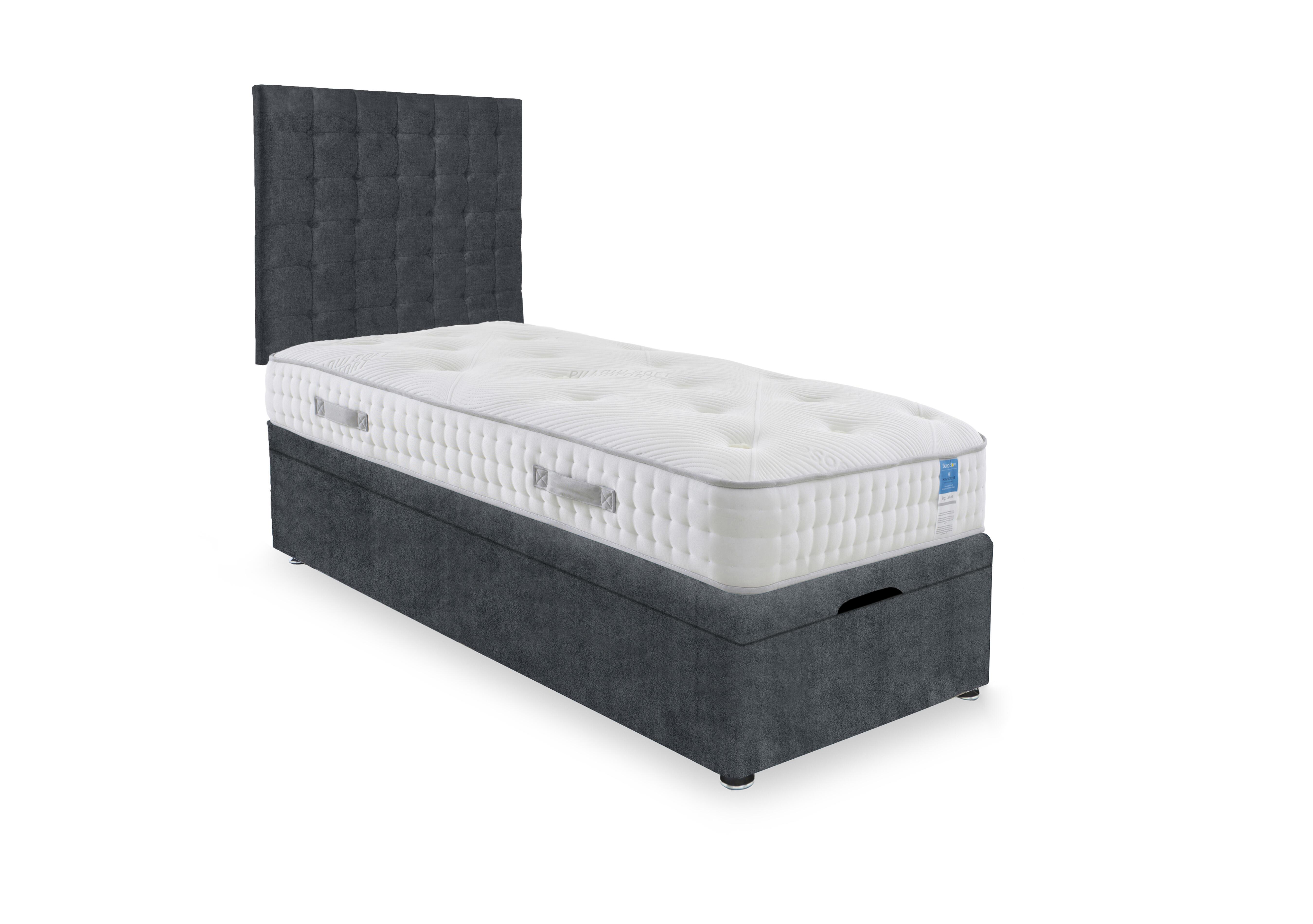 Ergo Deluxe End Lift Ottoman Divan Set in Plain Onyx on Furniture Village