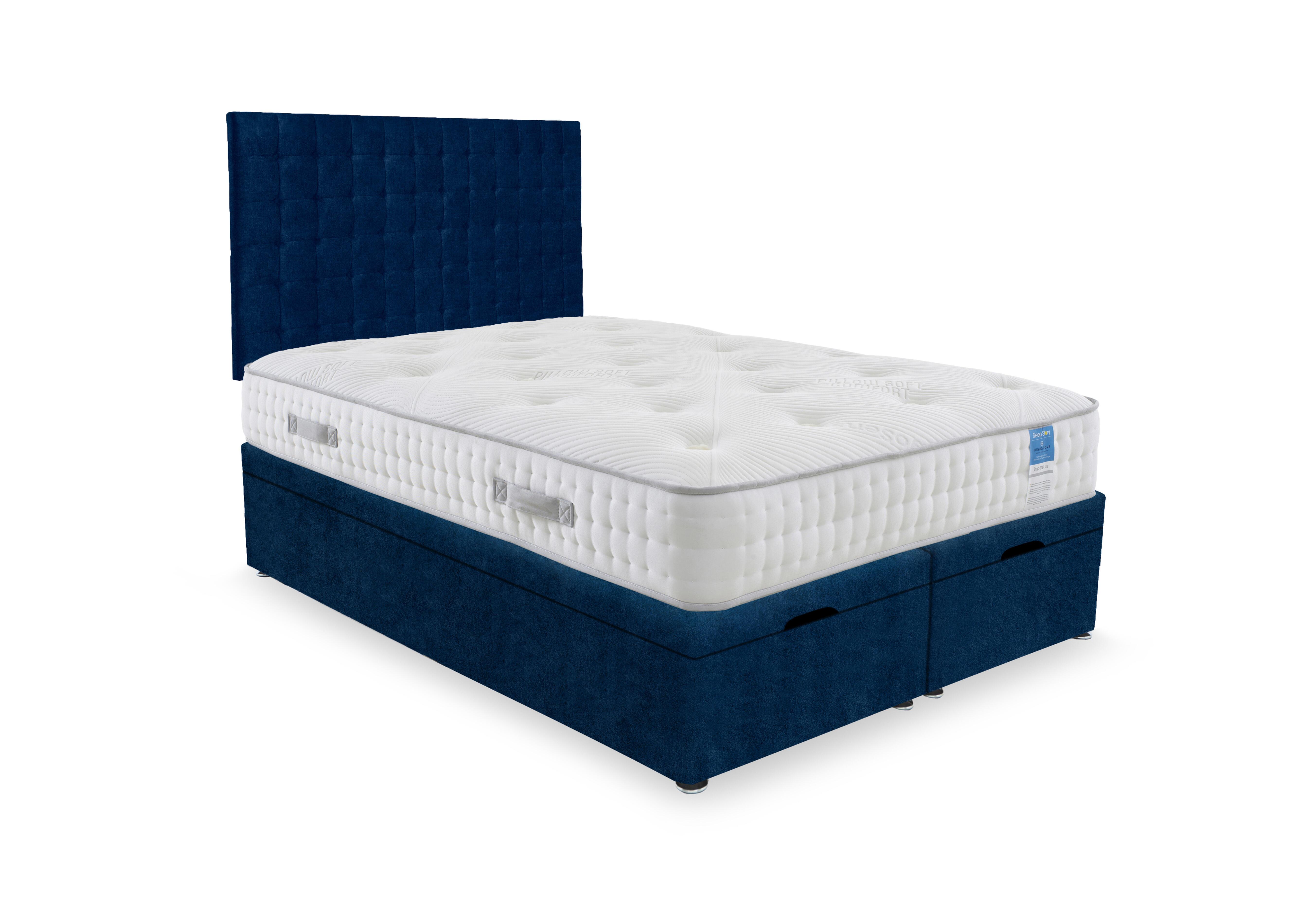 Ergo Deluxe End Lift Ottoman Divan Set in Plain Sapphire on Furniture Village