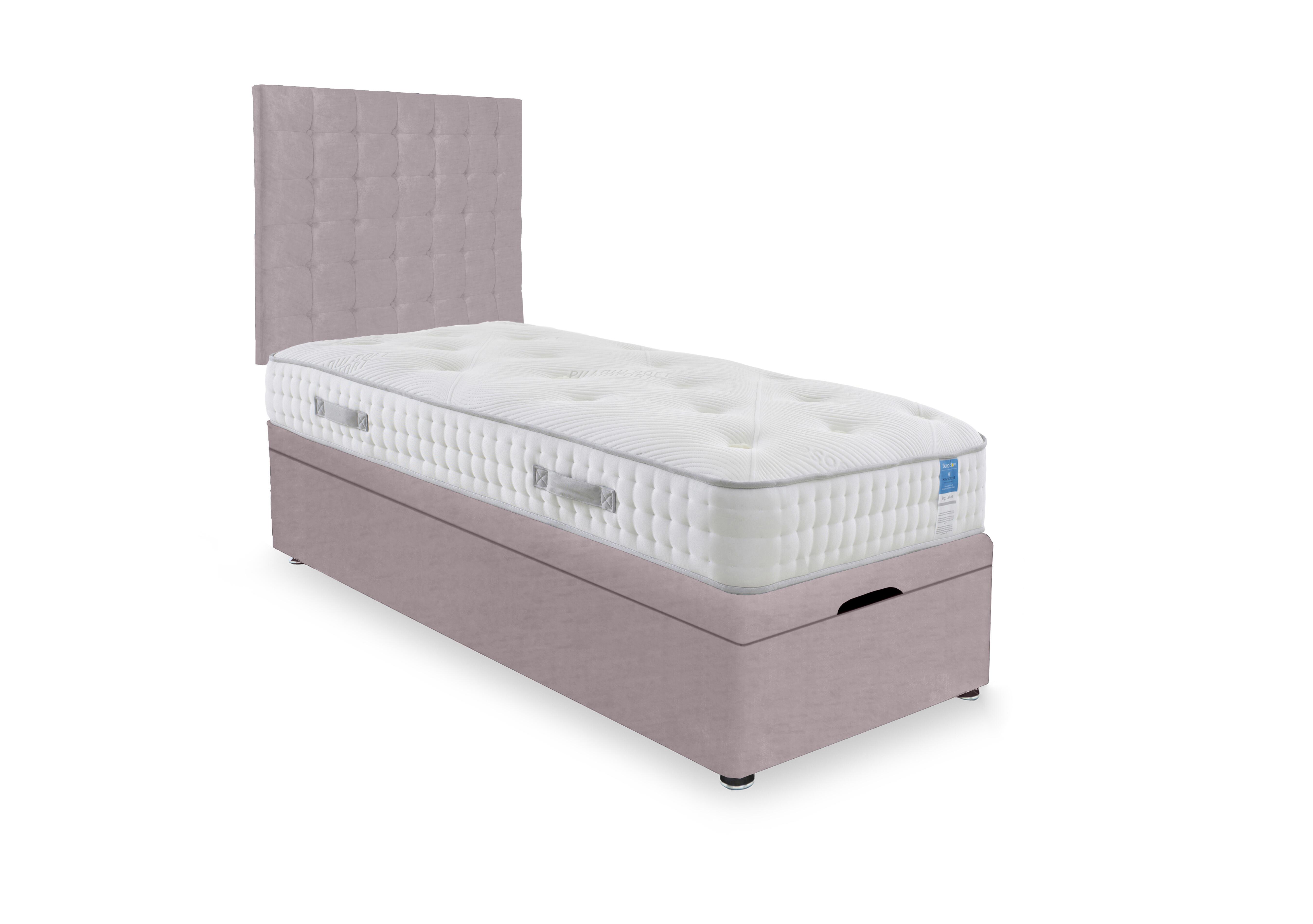 Ergo Deluxe End Lift Ottoman Divan Set in Plush Lilac on Furniture Village