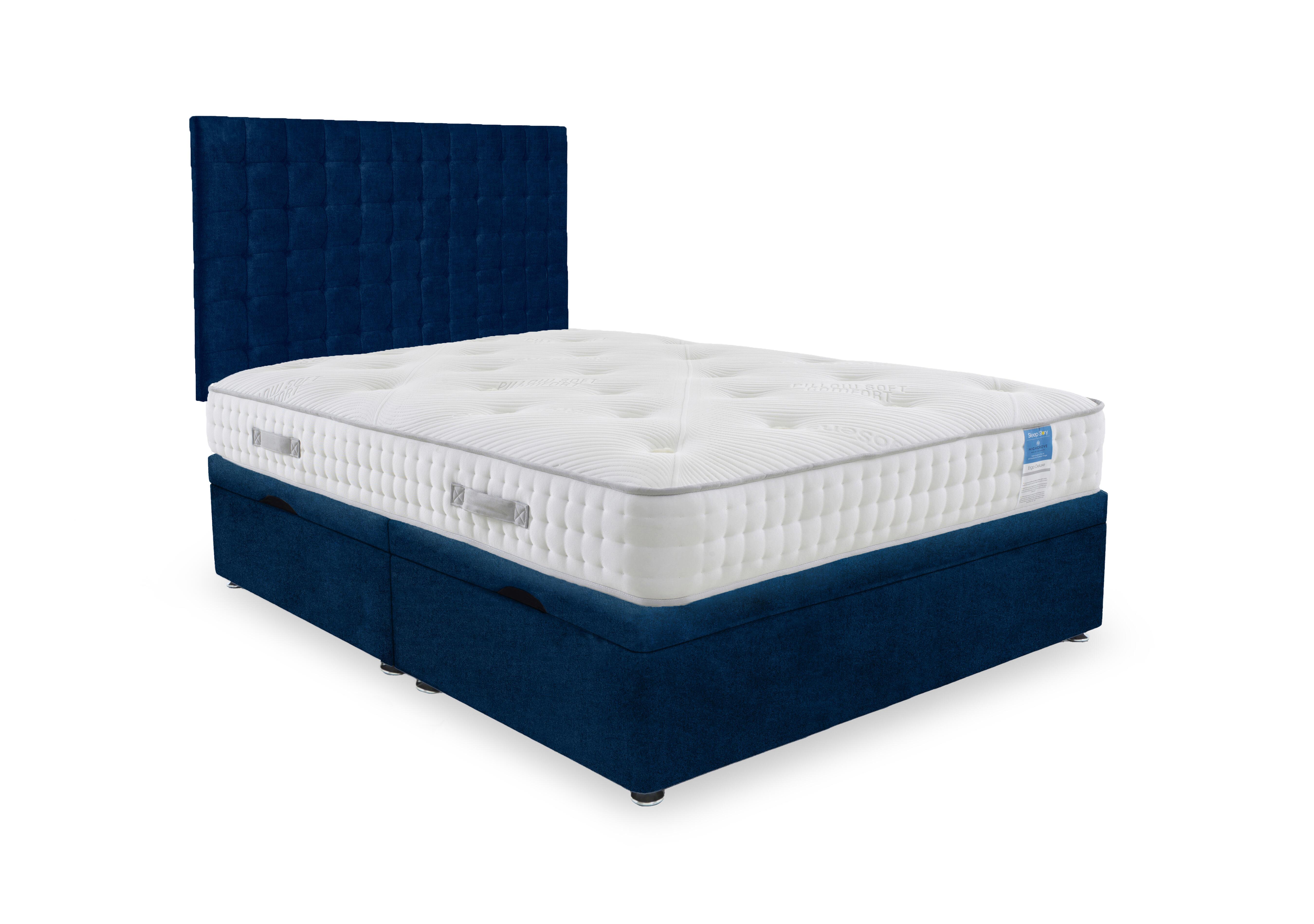Ergo Deluxe Side Lift Ottoman Divan Set in Plain Sapphire on Furniture Village