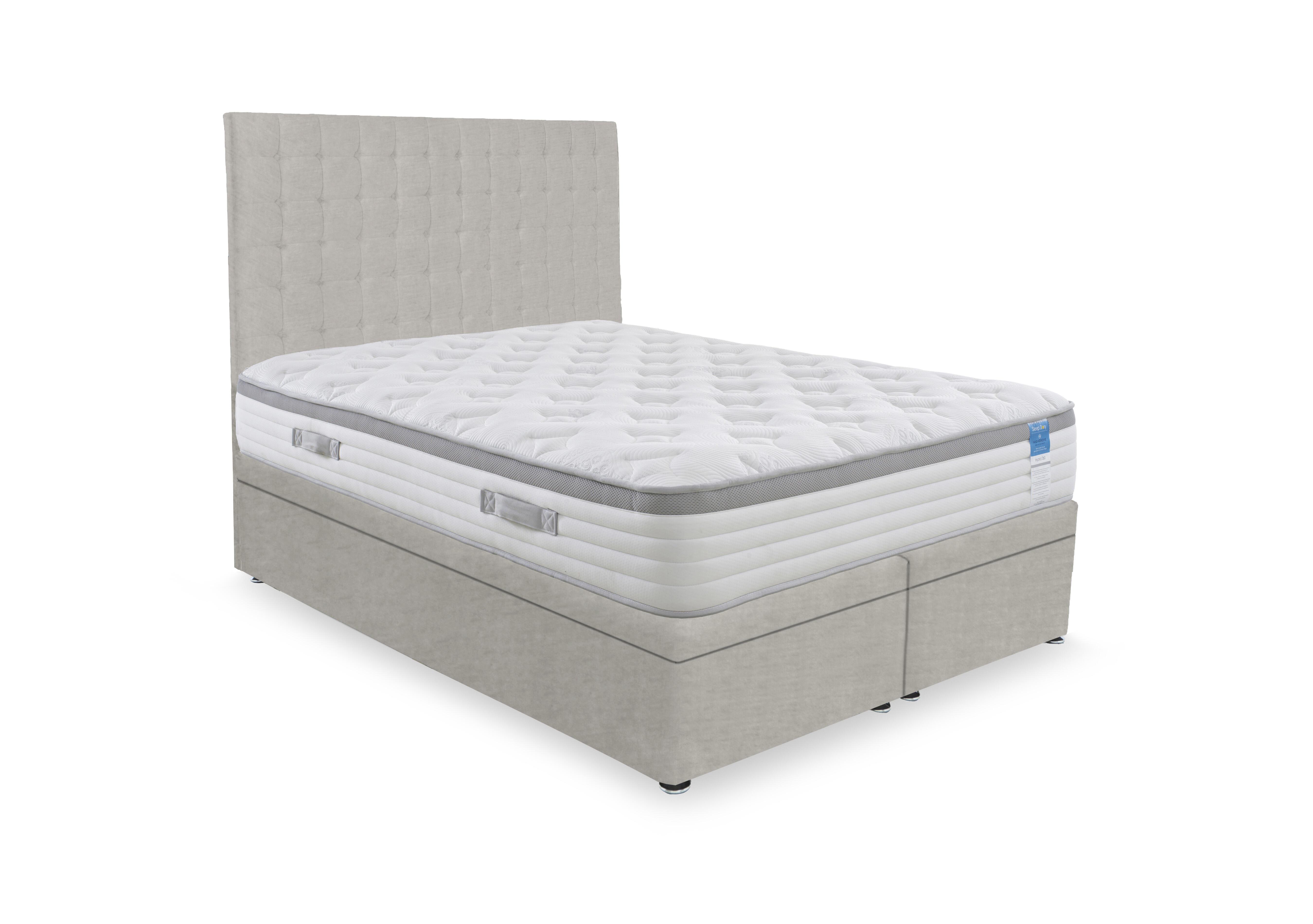 Hybrid 360 Electric End Lift Ottoman Divan Set in Milan Stone on Furniture Village