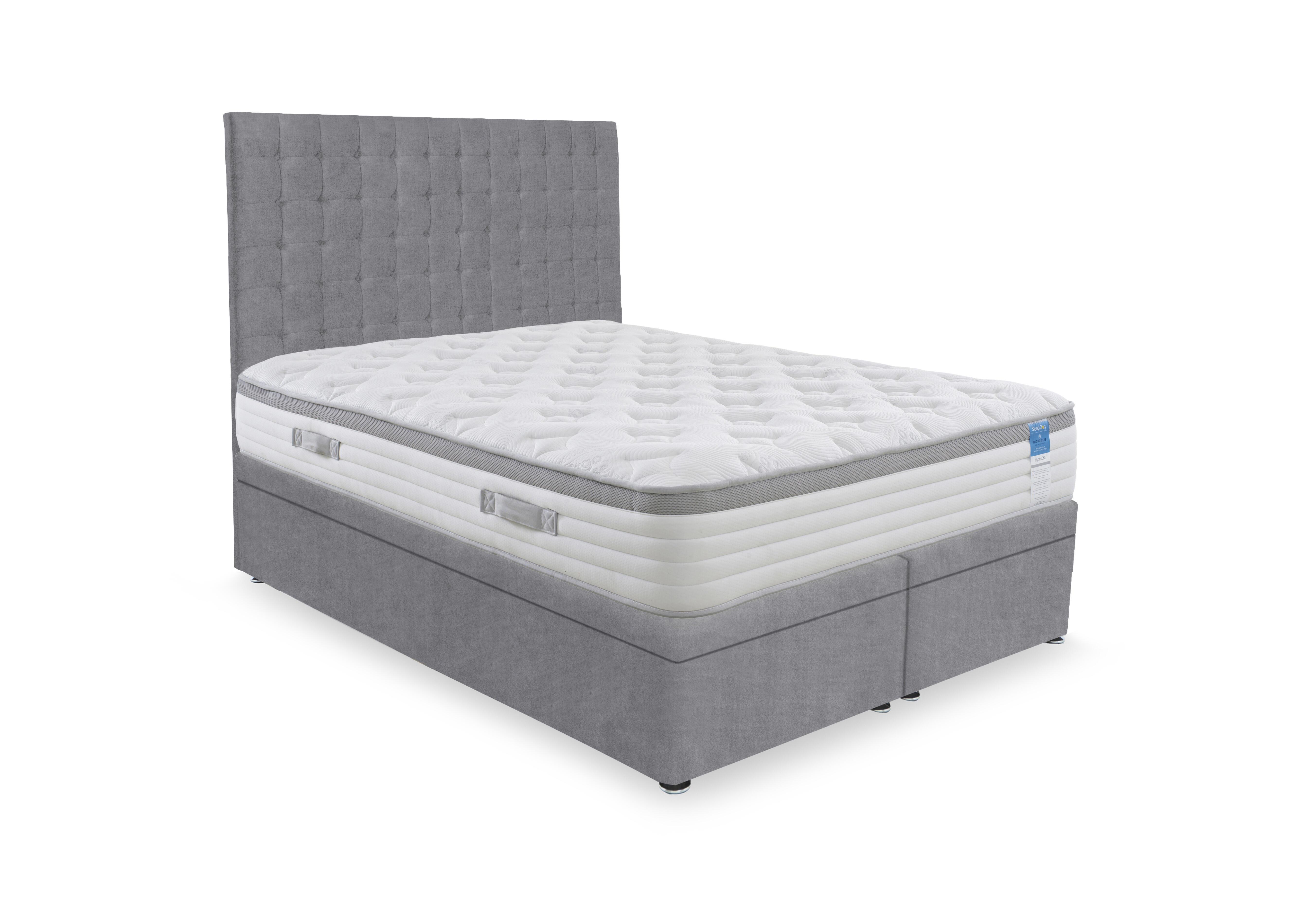 Hybrid 360 Electric End Lift Ottoman Divan Set in Plain Diamond on Furniture Village