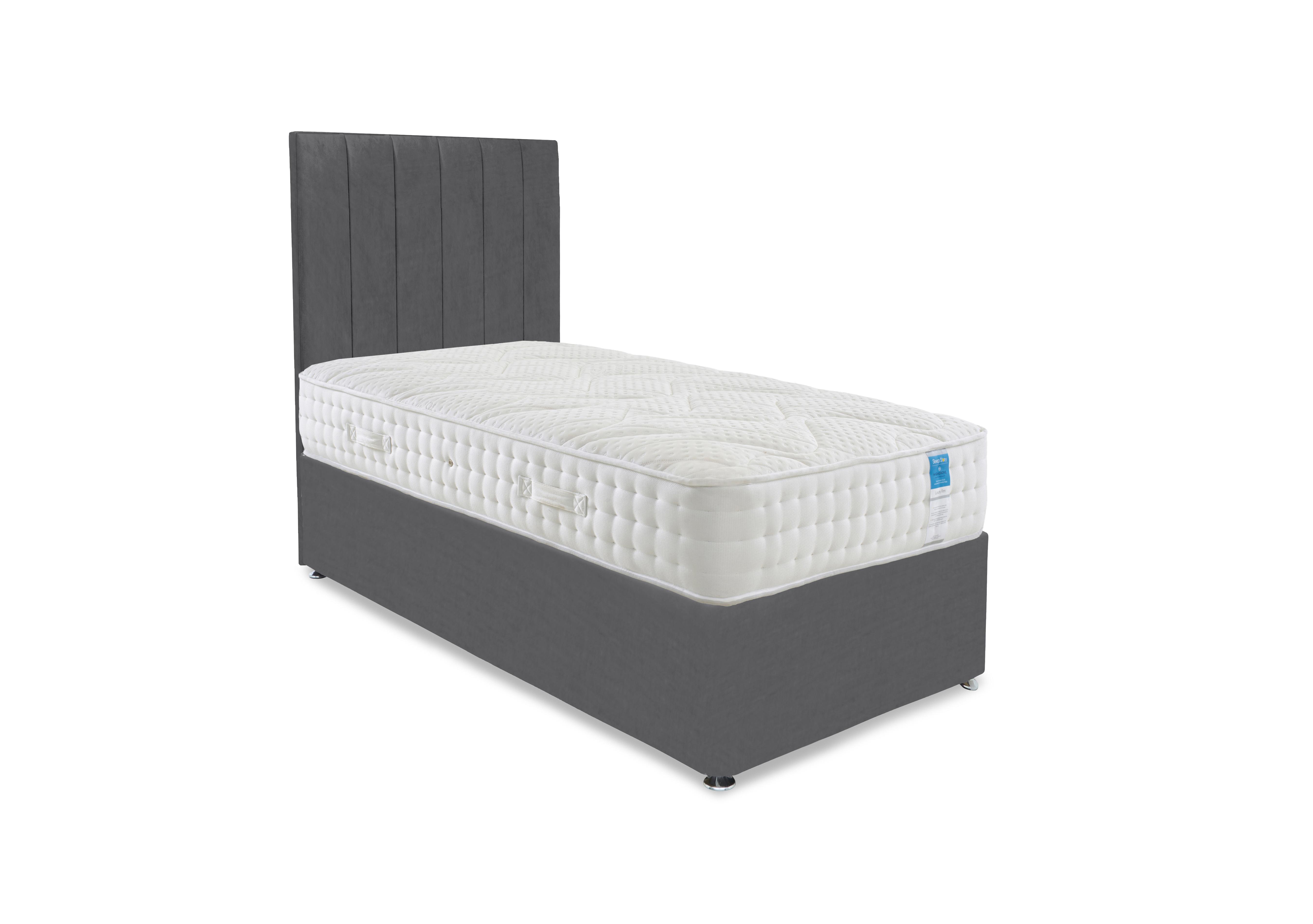 Luxury Firm Divan Set in Plush Dark Grey on Furniture Village