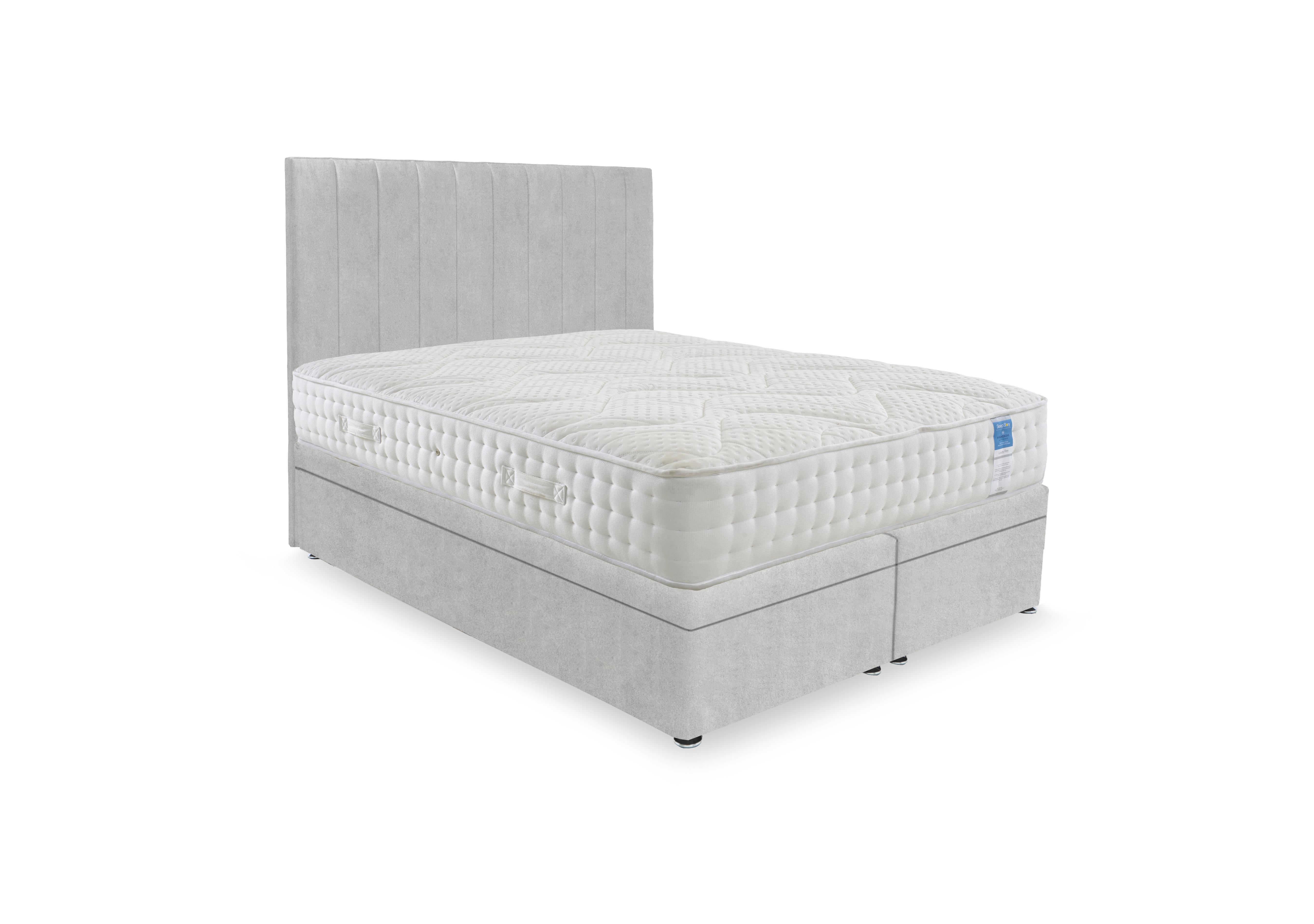 Luxury Firm Electric End Lift Ottoman Divan Set in Plain Opal on Furniture Village