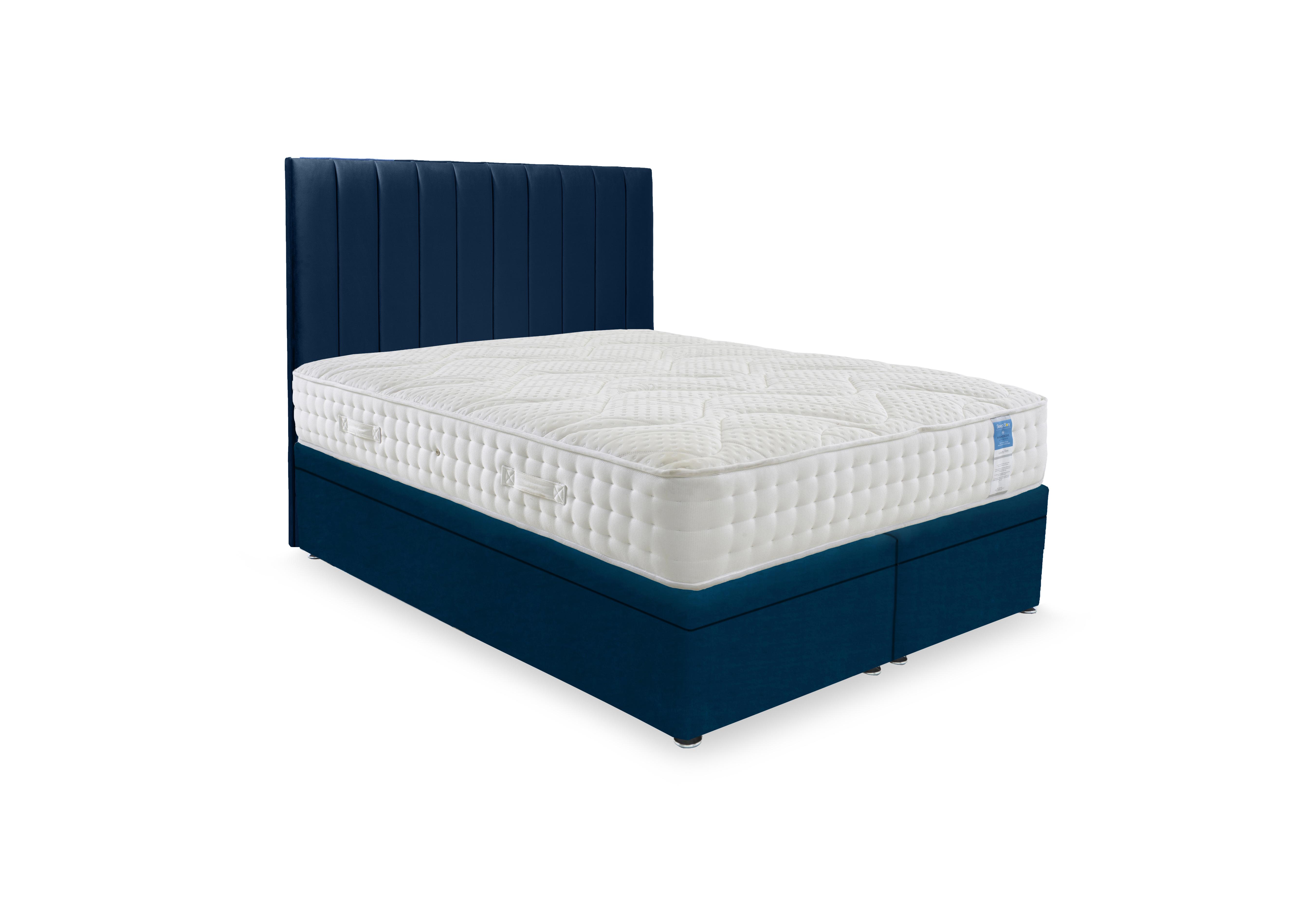 Luxury Firm Electric End Lift Ottoman Divan Set in Plush Pacific on Furniture Village