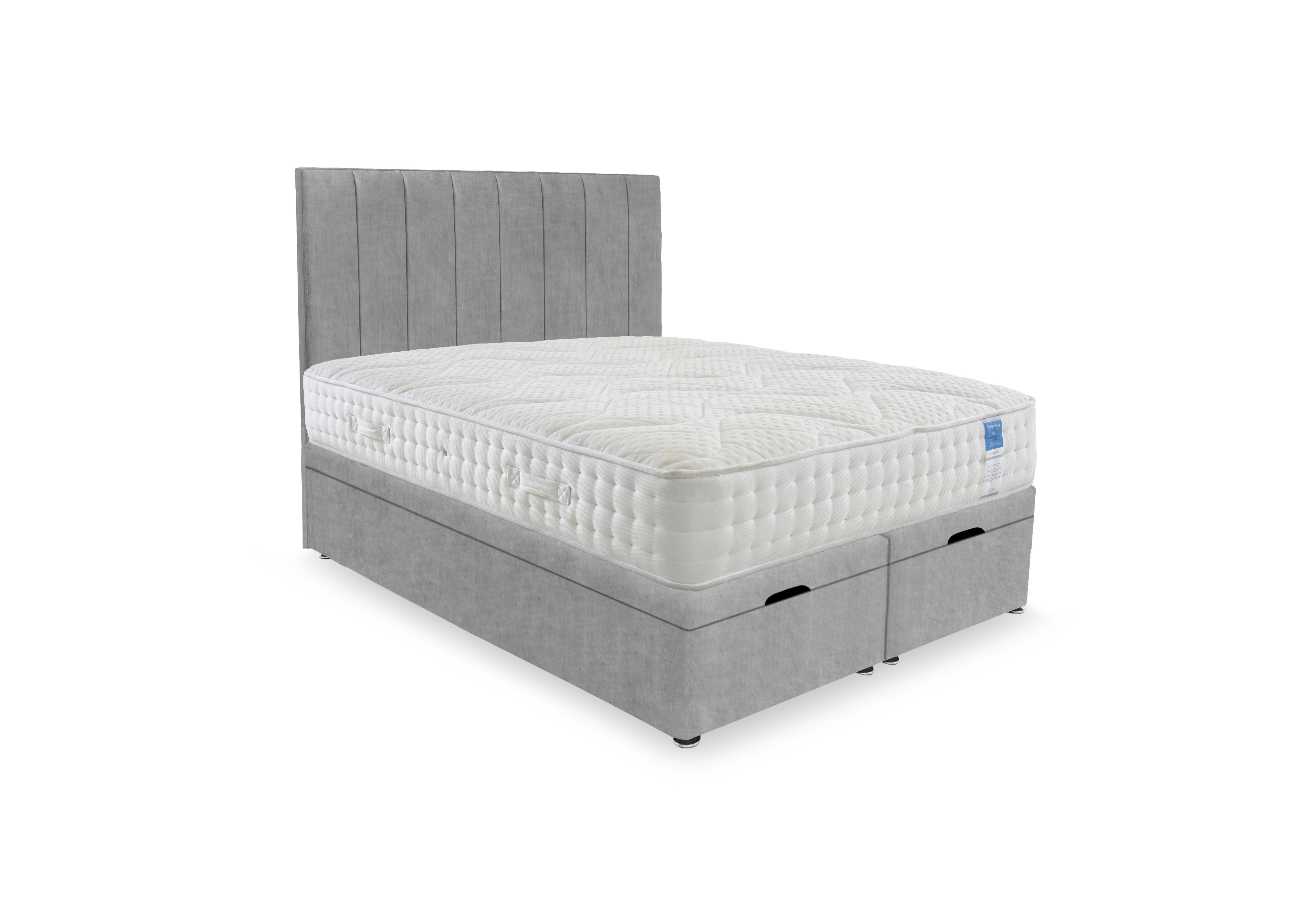 Luxury Firm End Lift Ottoman Divan Set in Lace Dolphin on Furniture Village