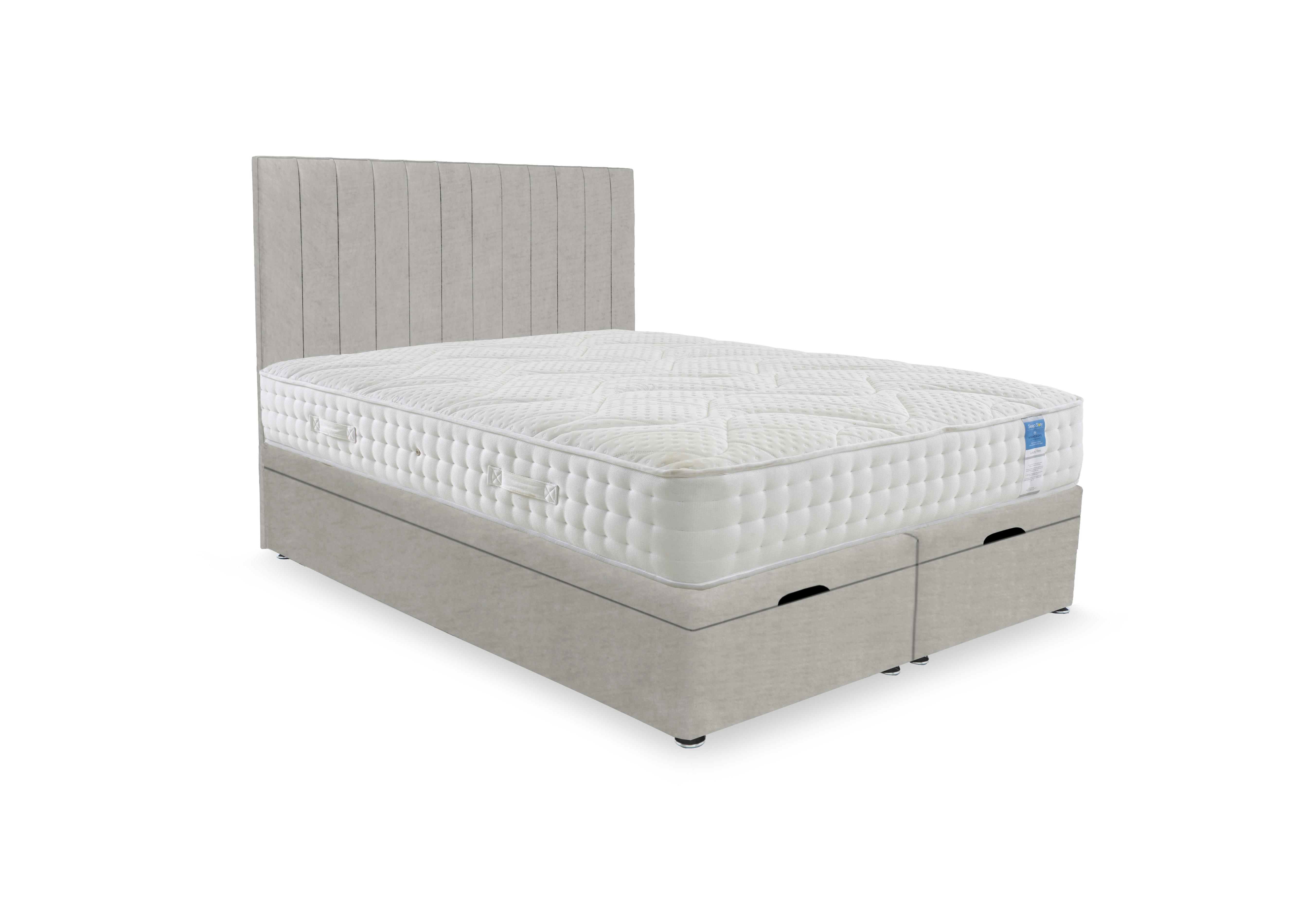 Luxury Firm End Lift Ottoman Divan Set in Milan Stone on Furniture Village