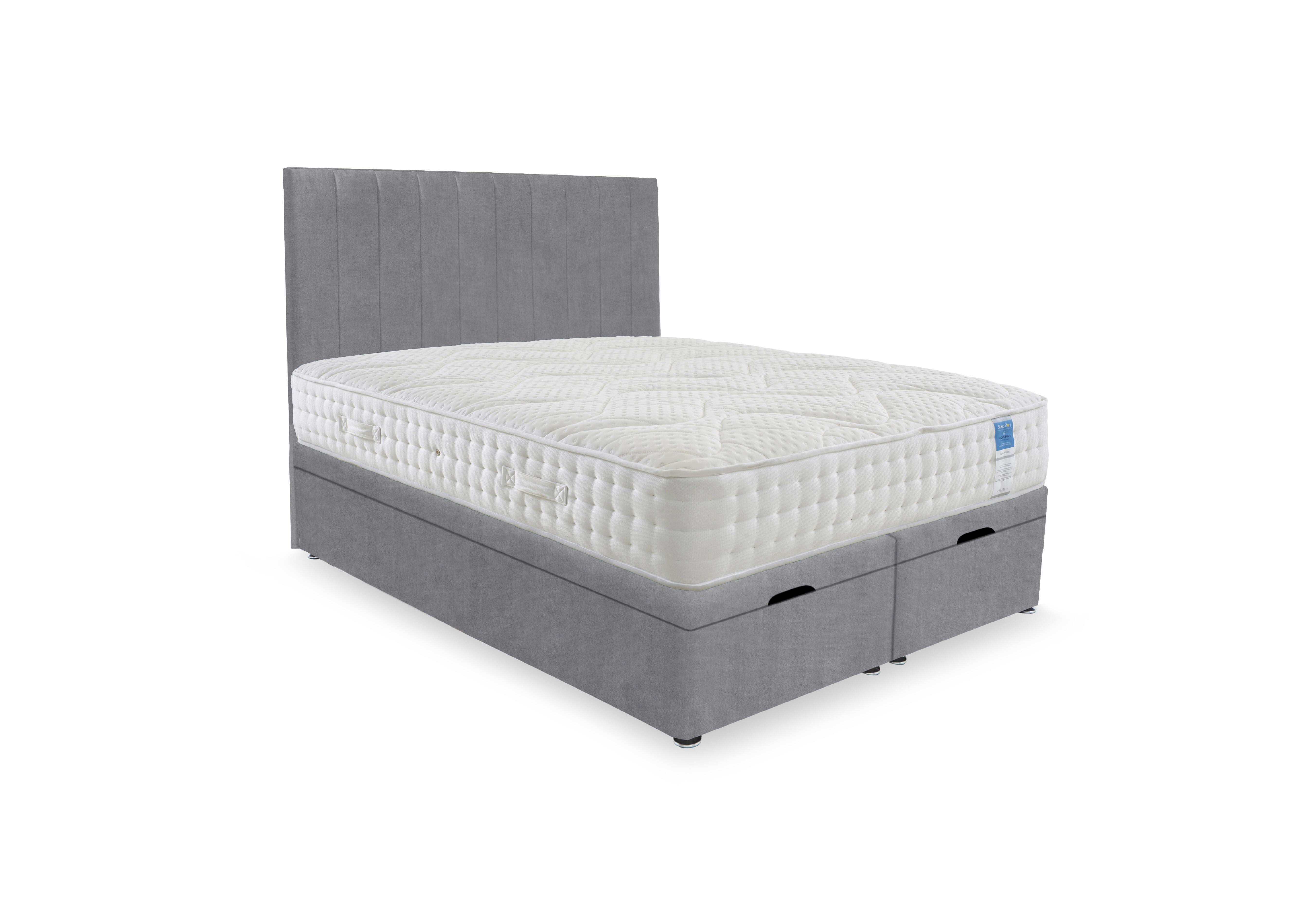 Luxury Firm End Lift Ottoman Divan Set in Plain Diamond on Furniture Village