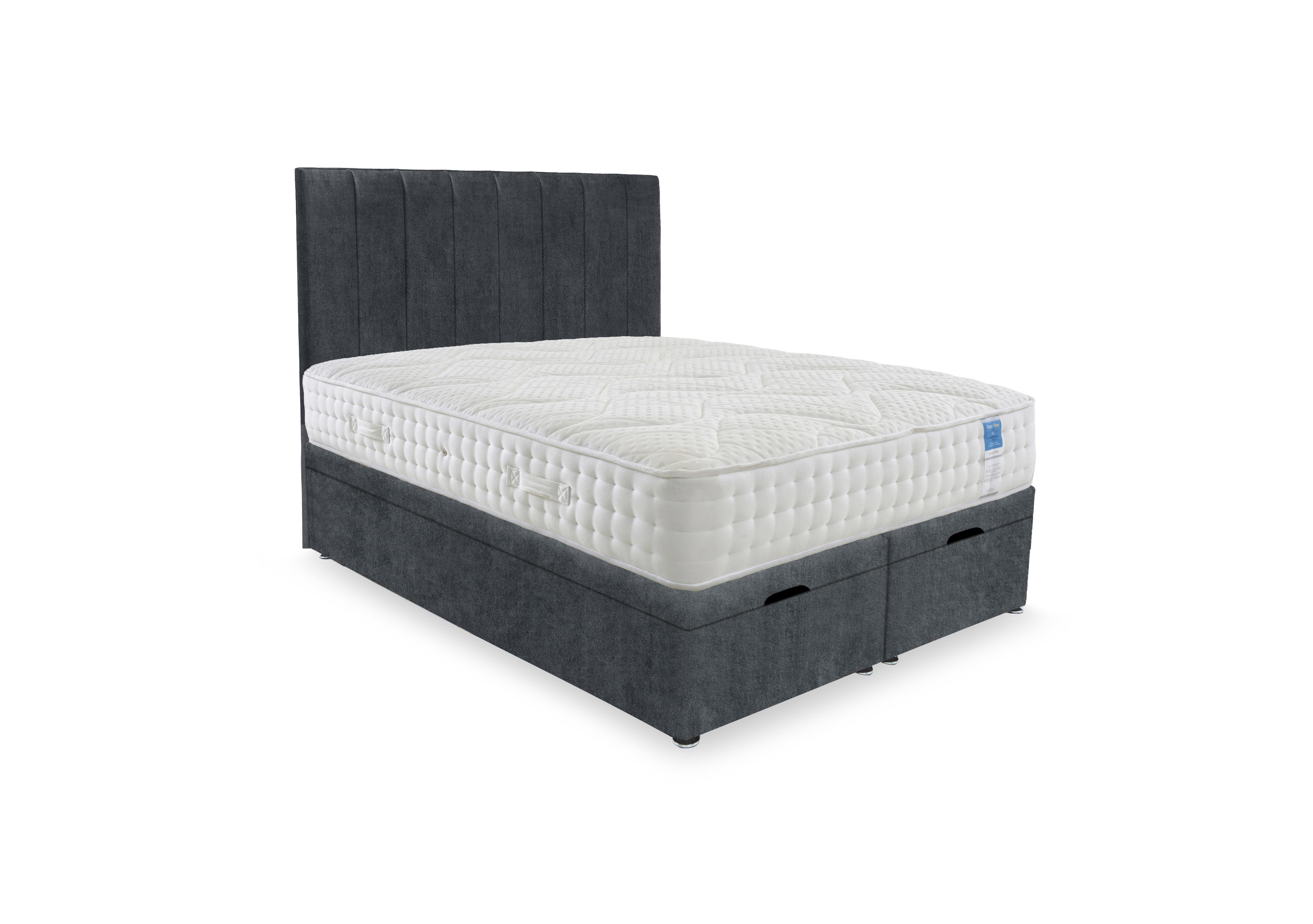 Luxury Firm End Lift Ottoman Divan Set in Plain Onyx on Furniture Village