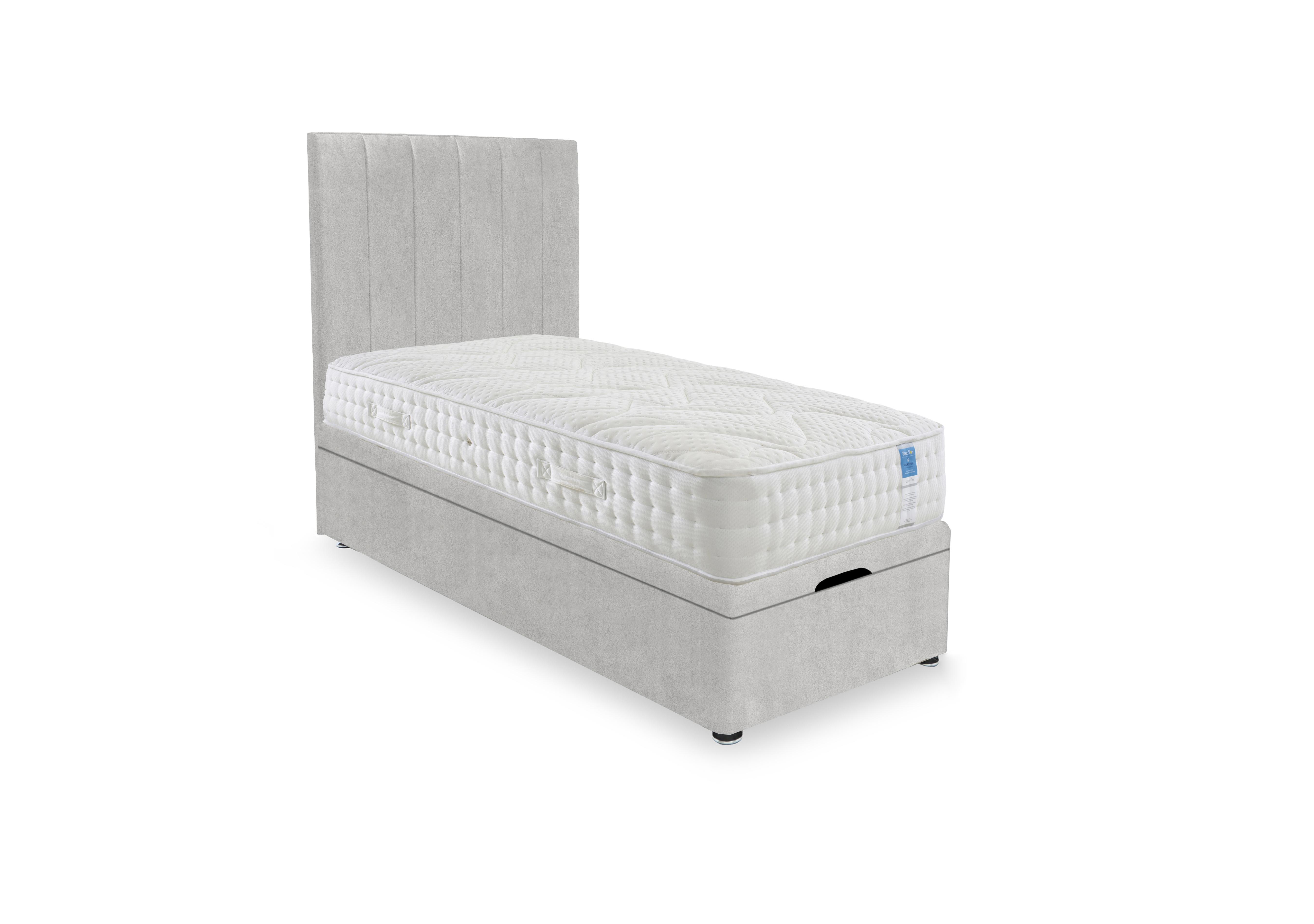 Luxury Firm End Lift Ottoman Divan Set in Plain Opal on Furniture Village