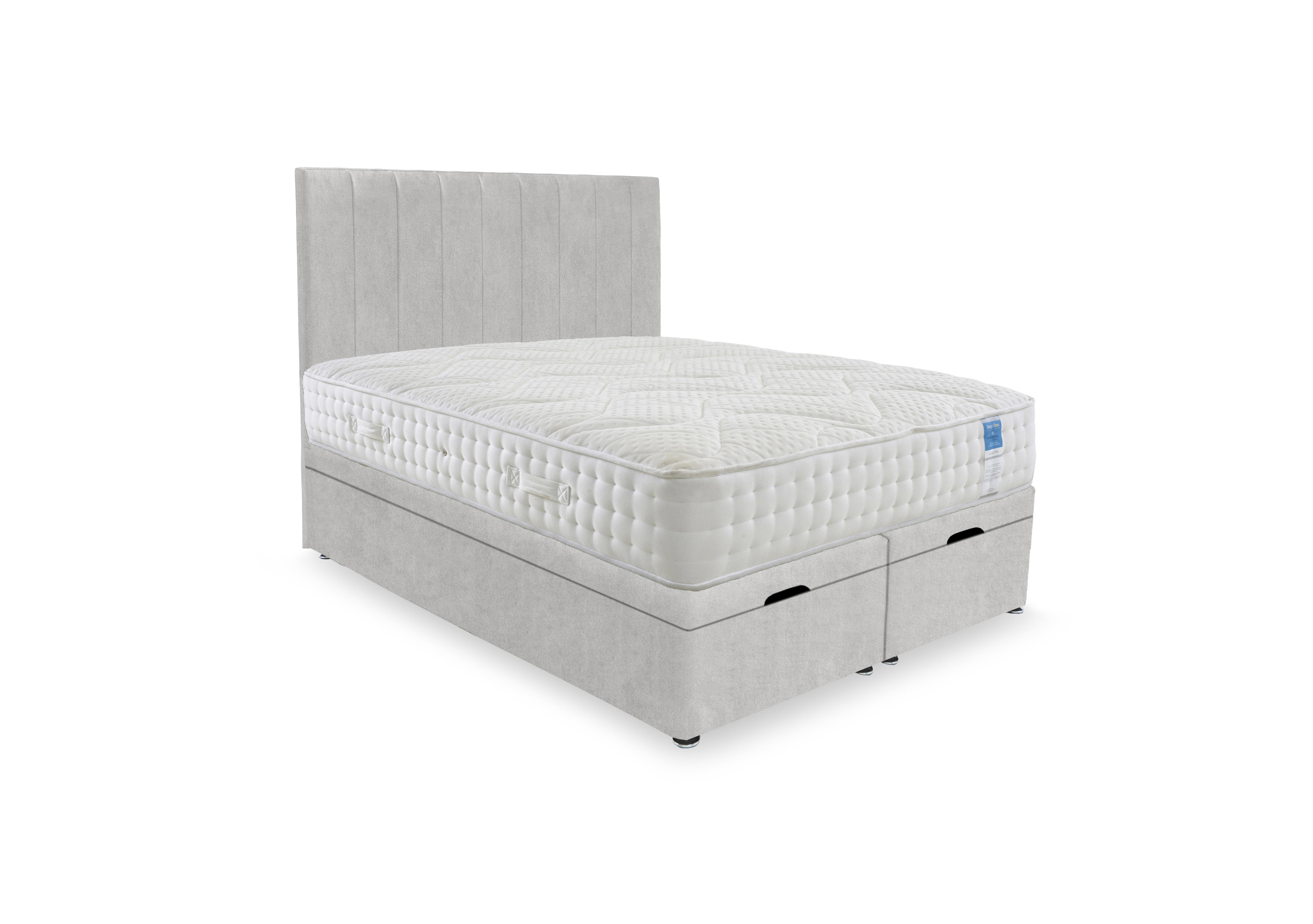 Luxury Firm End Lift Ottoman Divan Set in Plain Opal on Furniture Village