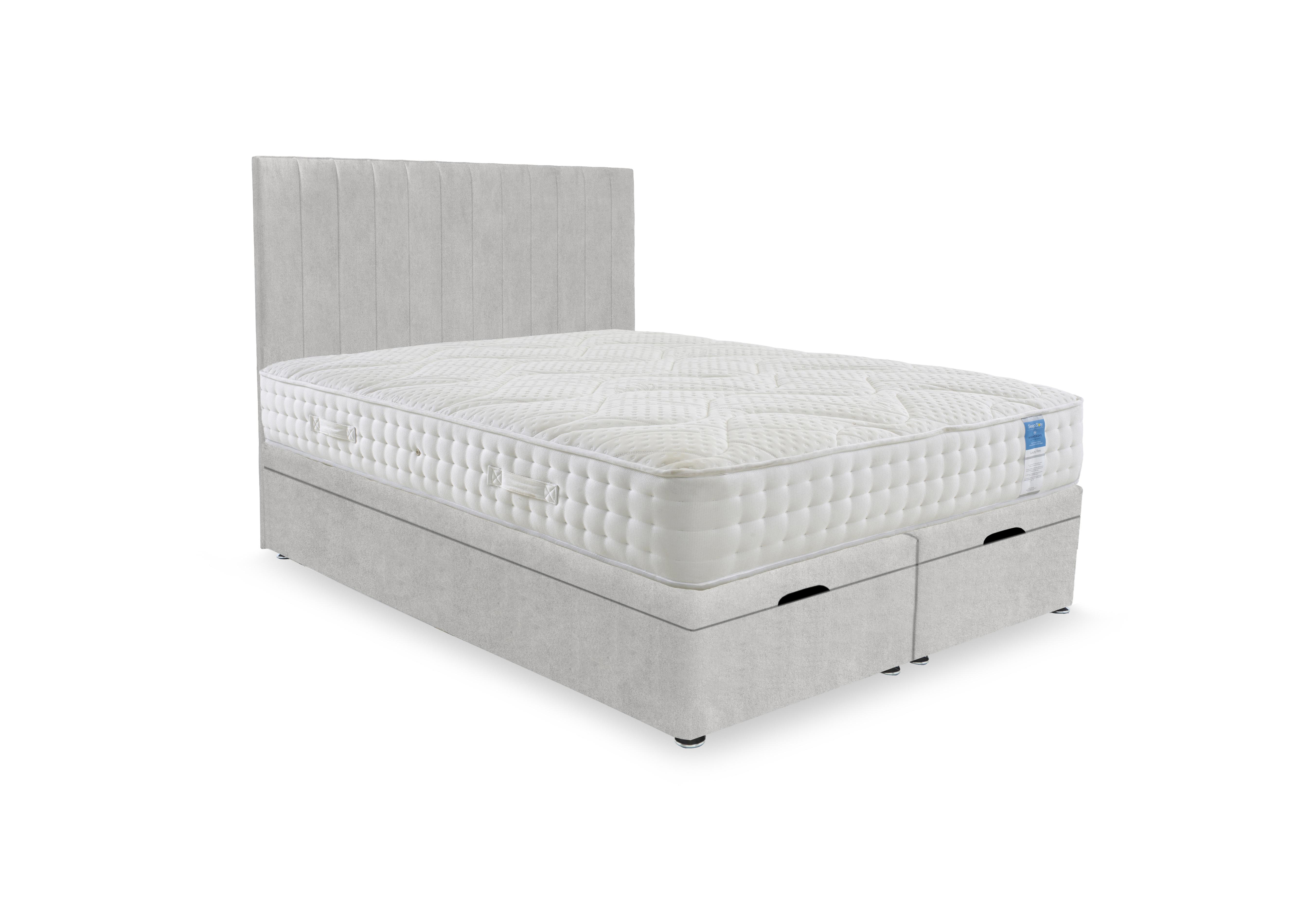 Luxury Firm End Lift Ottoman Divan Set in Plain Opal on Furniture Village