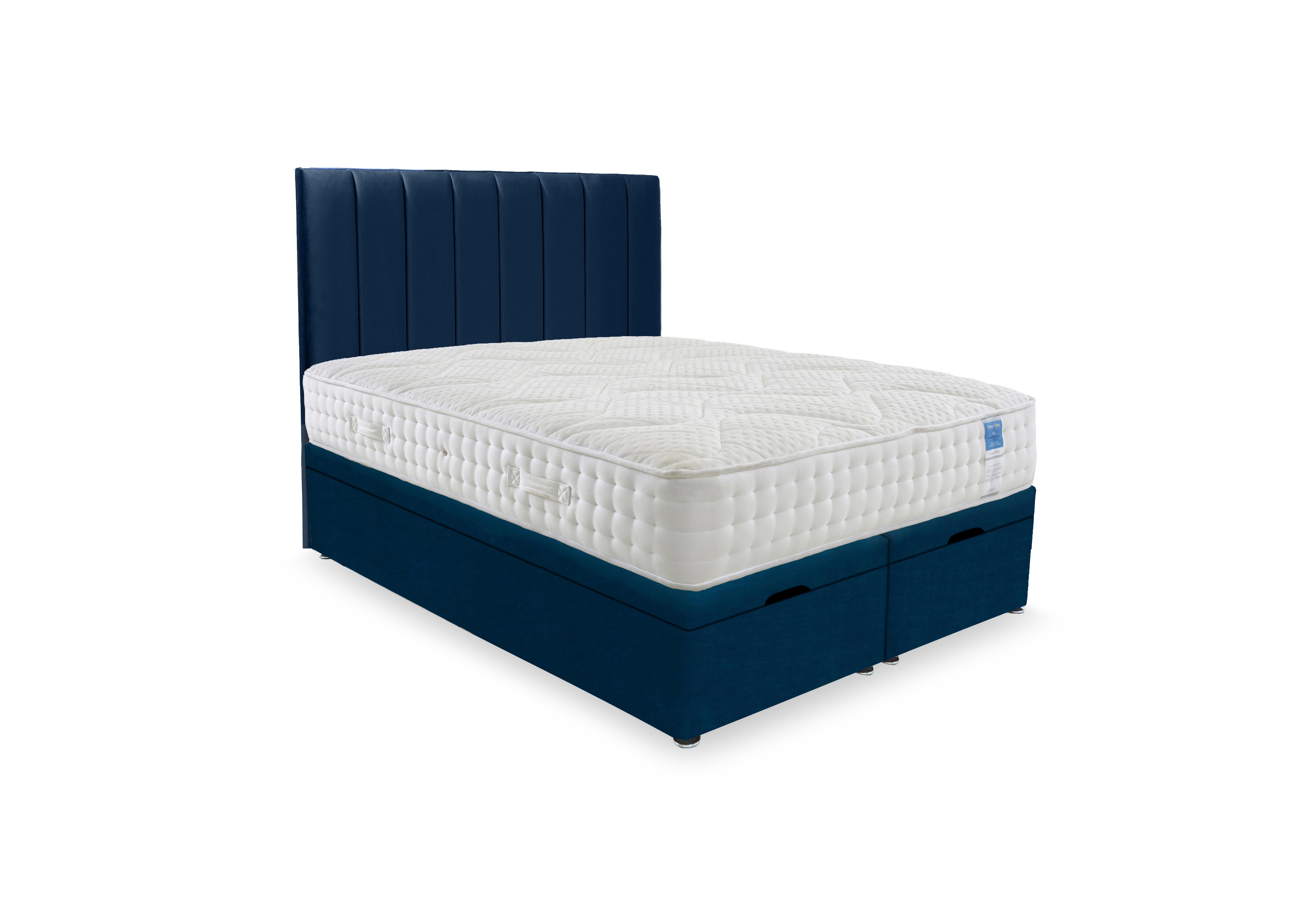 Luxury Firm End Lift Ottoman Divan Set in Plush Pacific on Furniture Village
