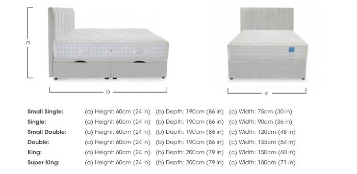 Luxury Firm Side Lift Ottoman Divan Set in  on Furniture Village