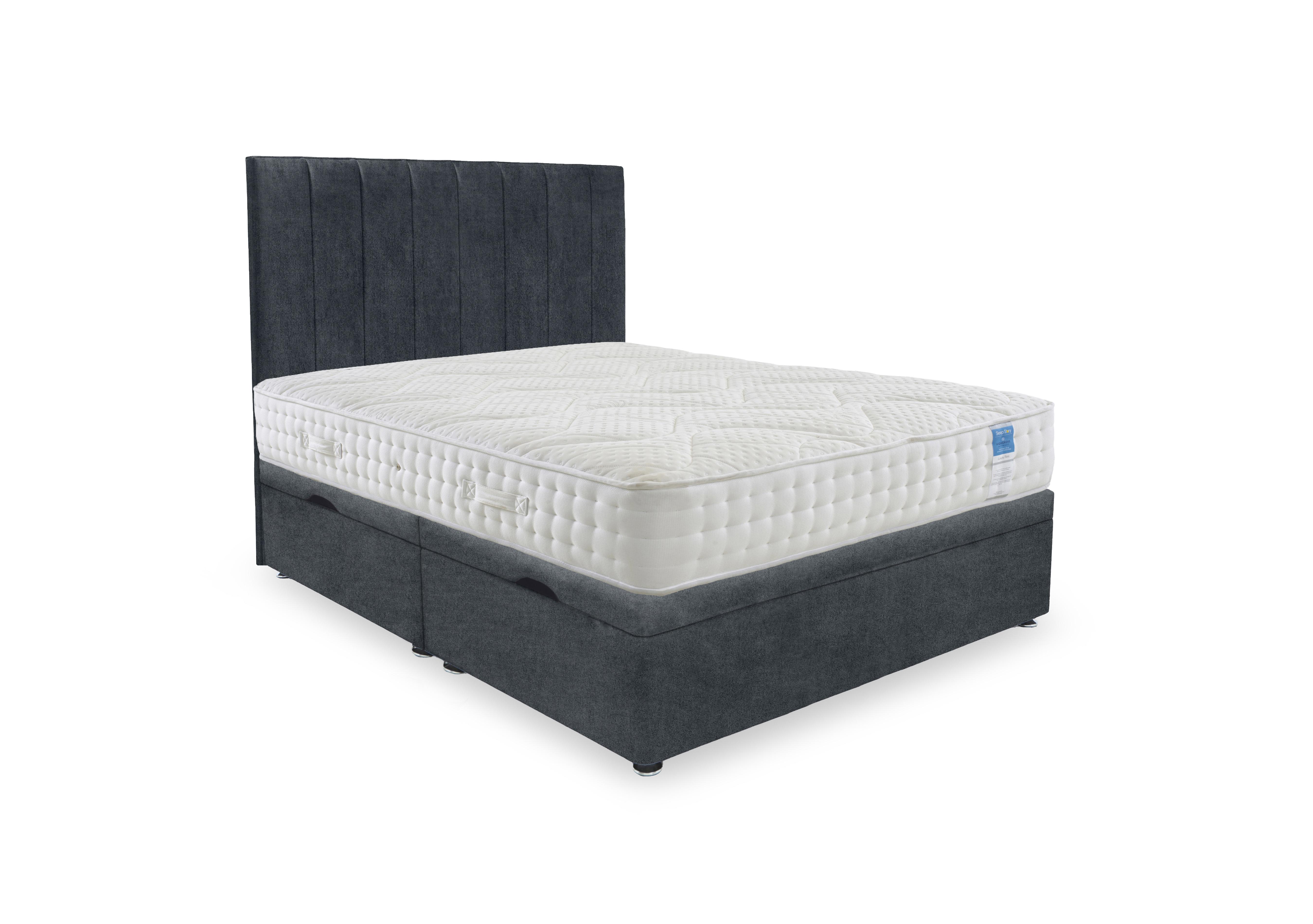Luxury Firm Side Lift Ottoman Divan Set in Plain Onyx on Furniture Village