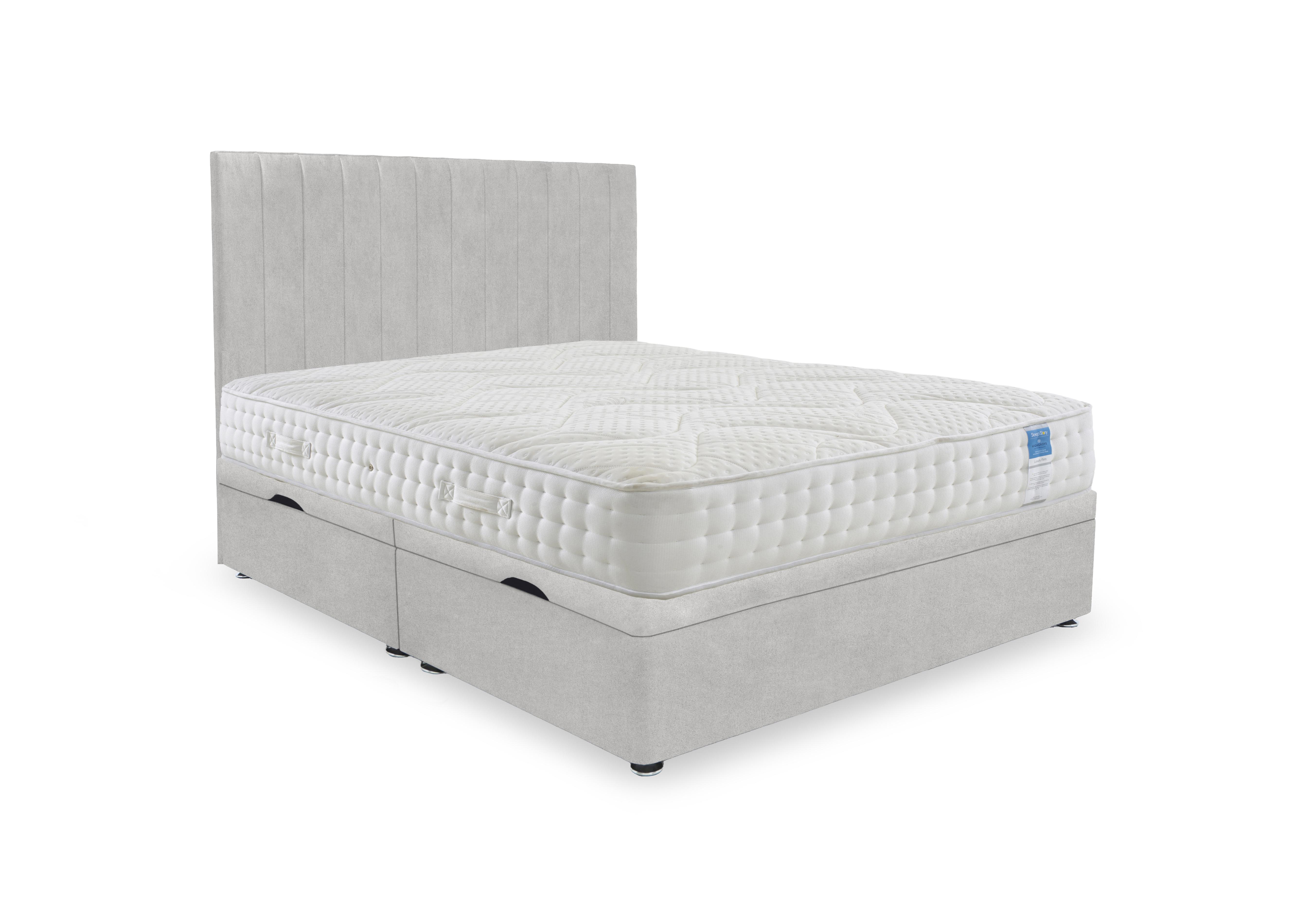 Luxury Firm Side Lift Ottoman Divan Set in Plain Opal on Furniture Village