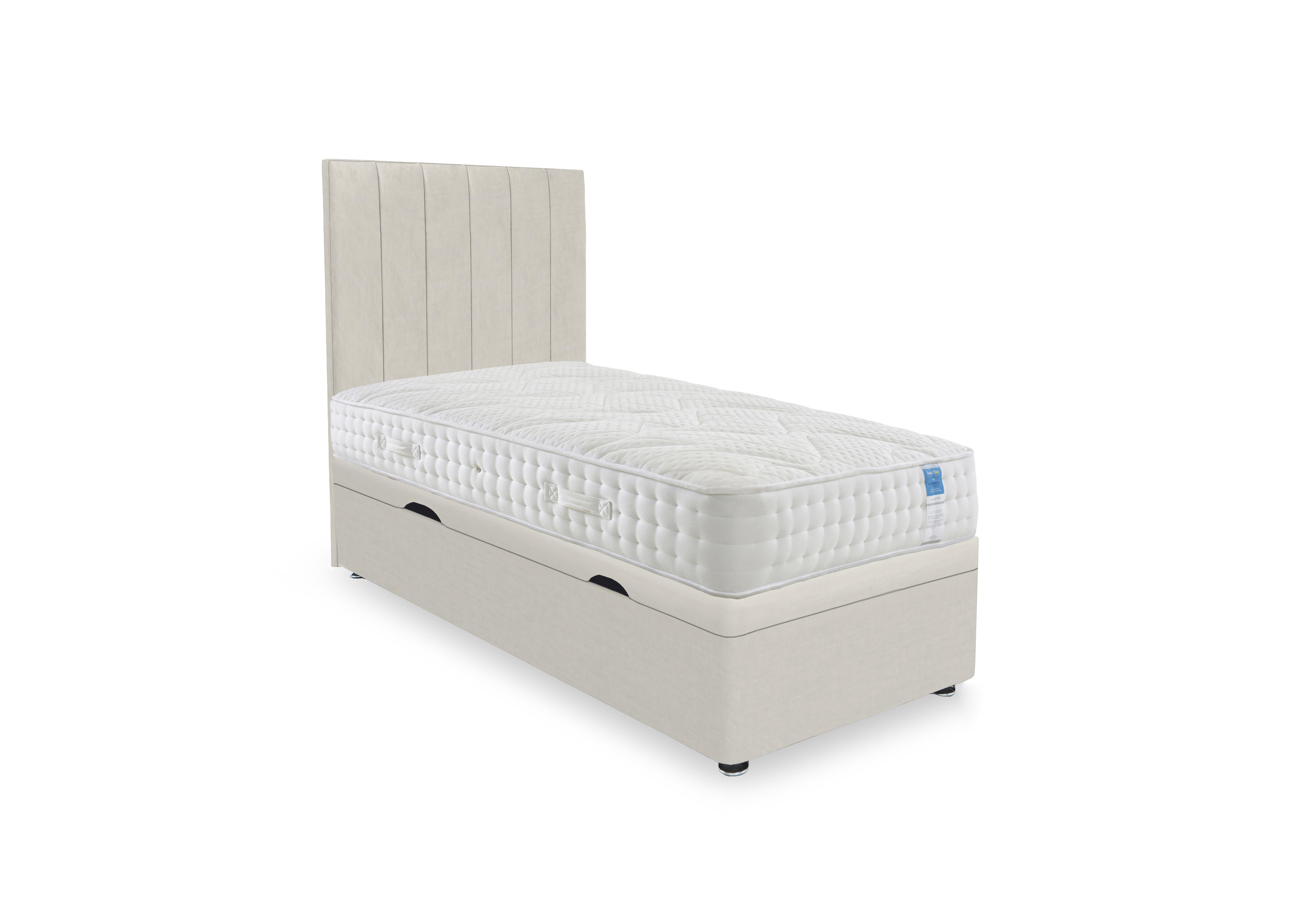 Luxury Firm Side Lift Ottoman Divan Set in Plush Ecru on Furniture Village