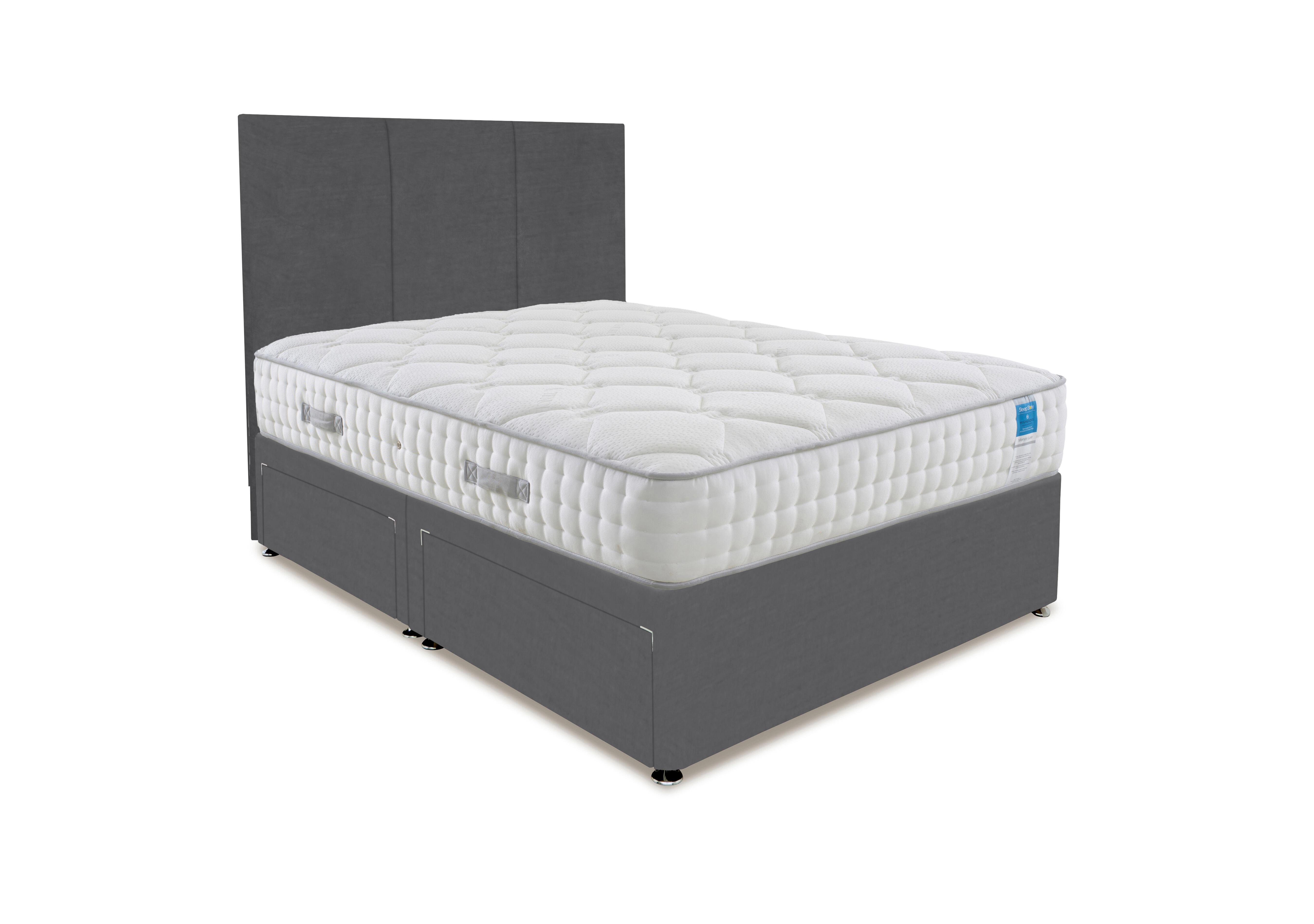 Memory Luxe Divan Set in Plush Dark Grey on Furniture Village