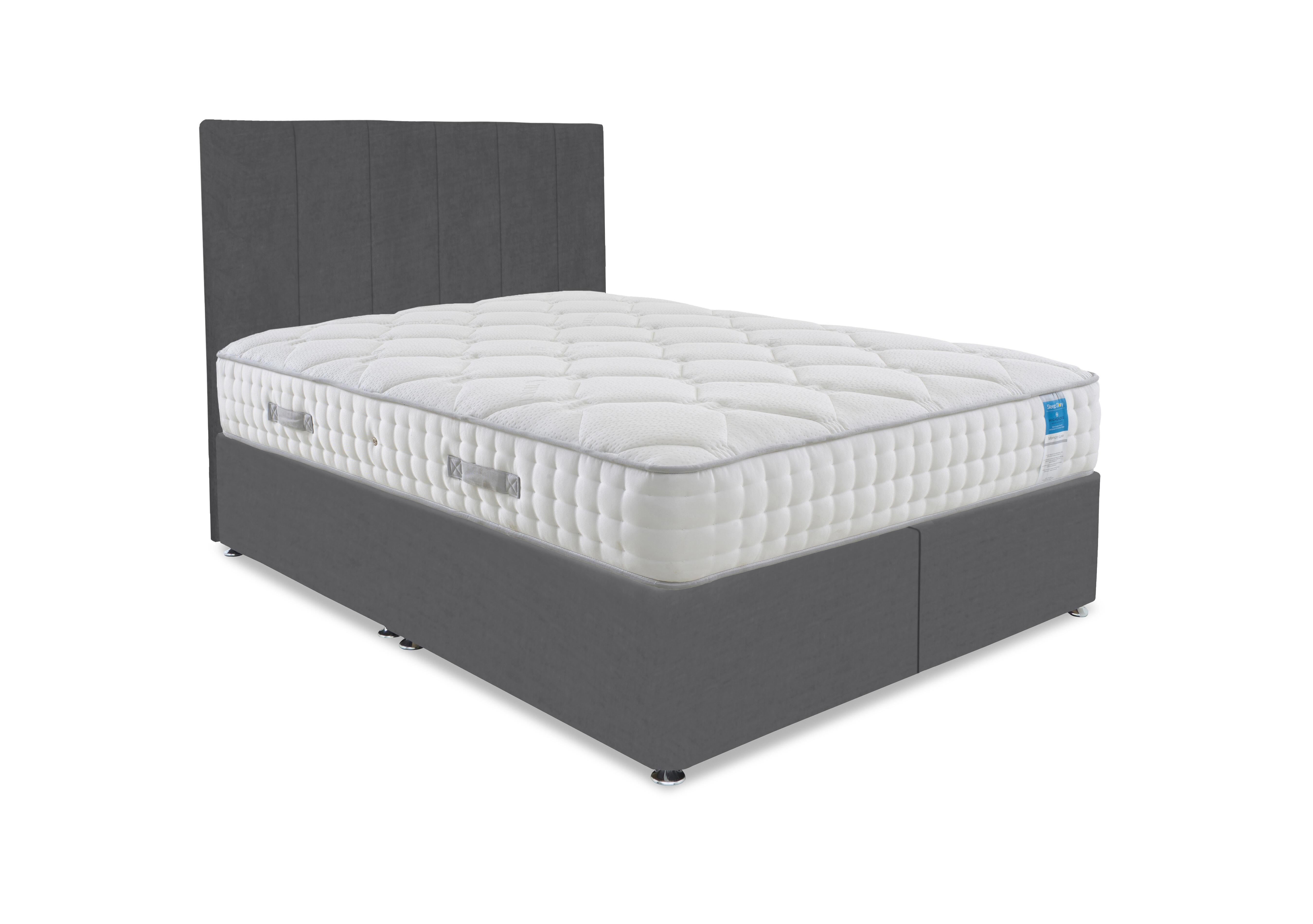 Memory Luxe Divan Set in Plush Dark Grey on Furniture Village