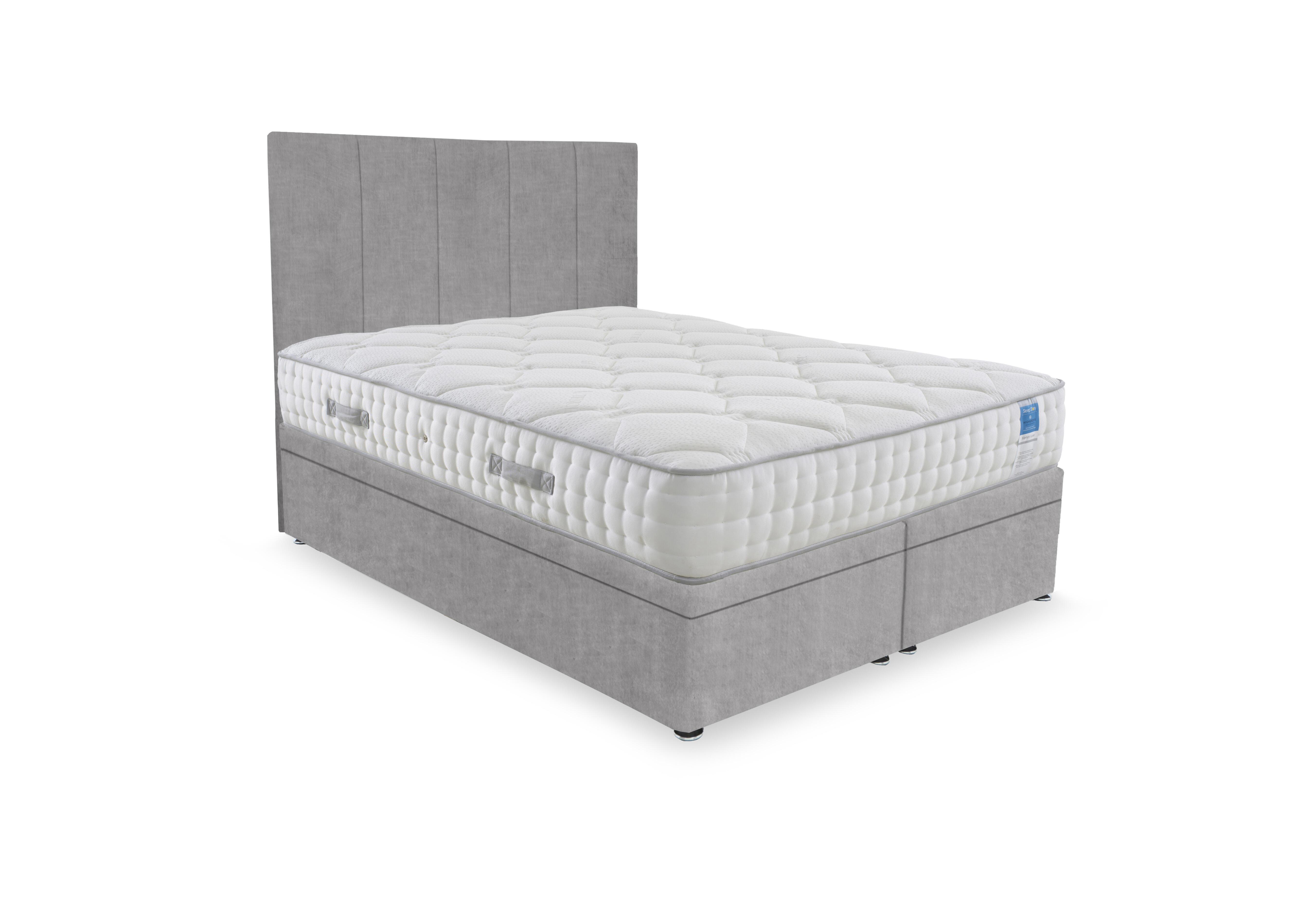 Memory Luxe Electric End Lift Ottoman Divan Set in Lace Dolphin on Furniture Village