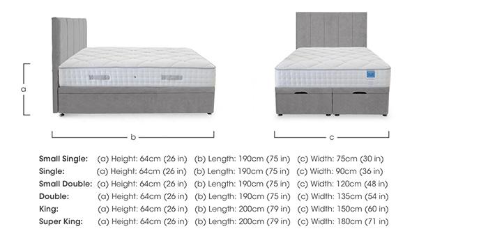 Memory Luxe End Lift Ottoman Divan Set in  on Furniture Village