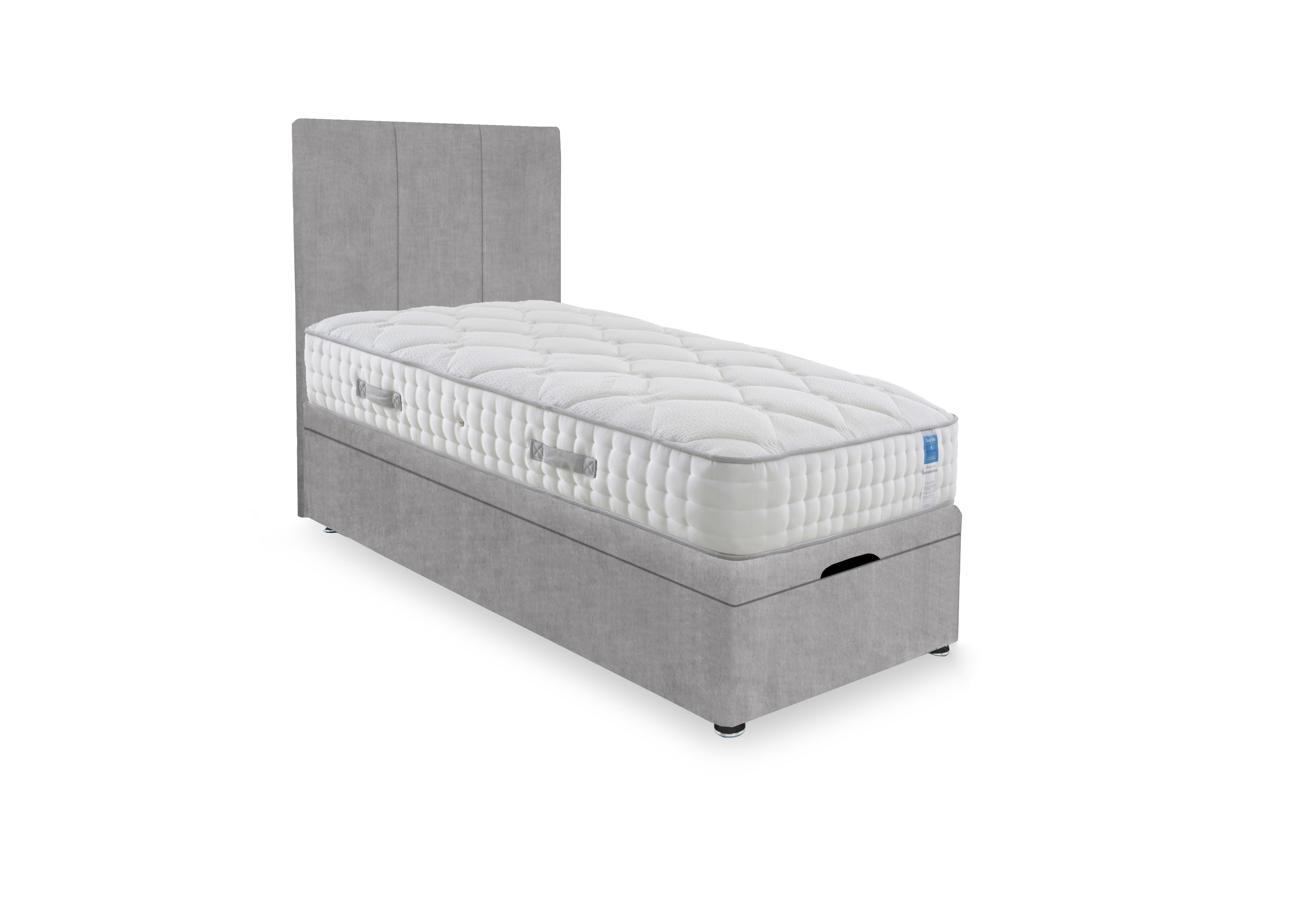Memory Luxe End Lift Ottoman Divan Set in Lace Dolphin on Furniture Village